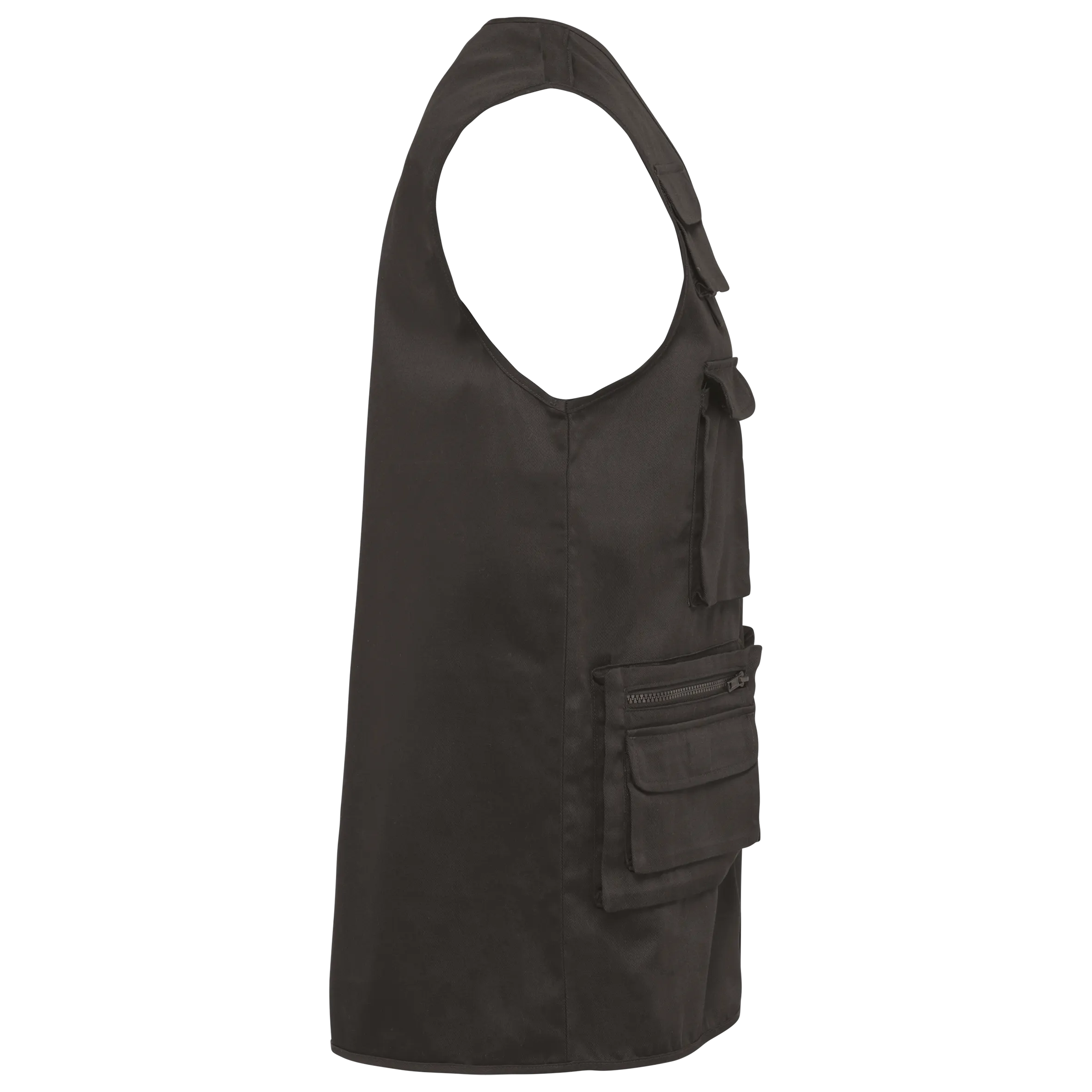 Chaleco polialgodón multibolsillos con forro  - Unisex