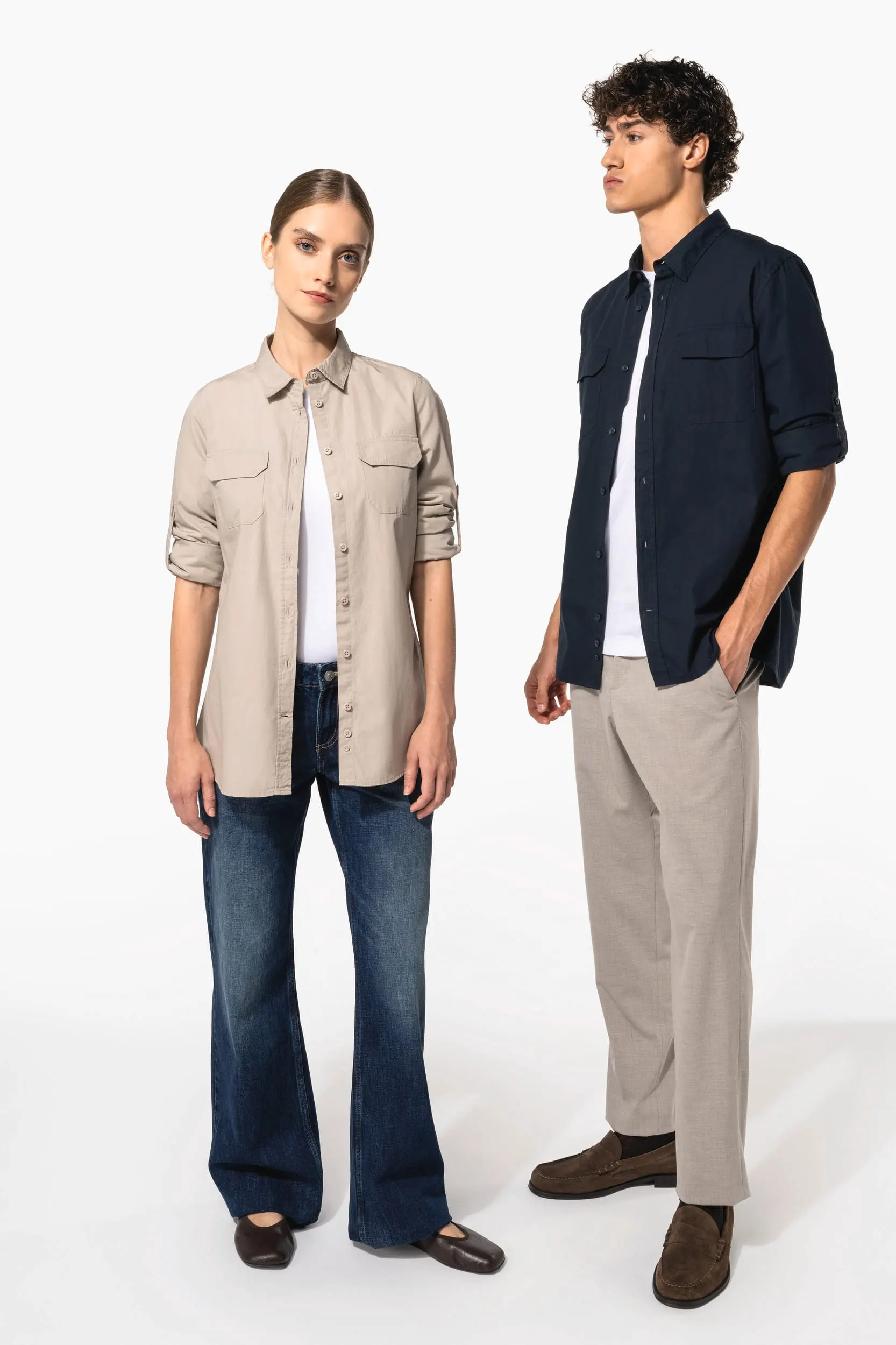 Camisa Safari manga larga mujer