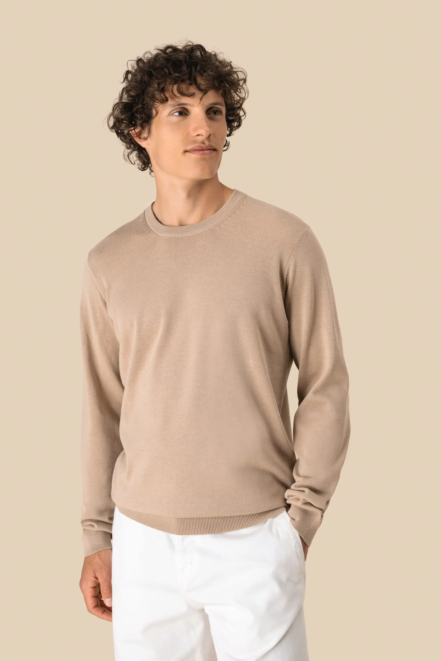 Jersey ecorresponsable de cuello redondo hombre