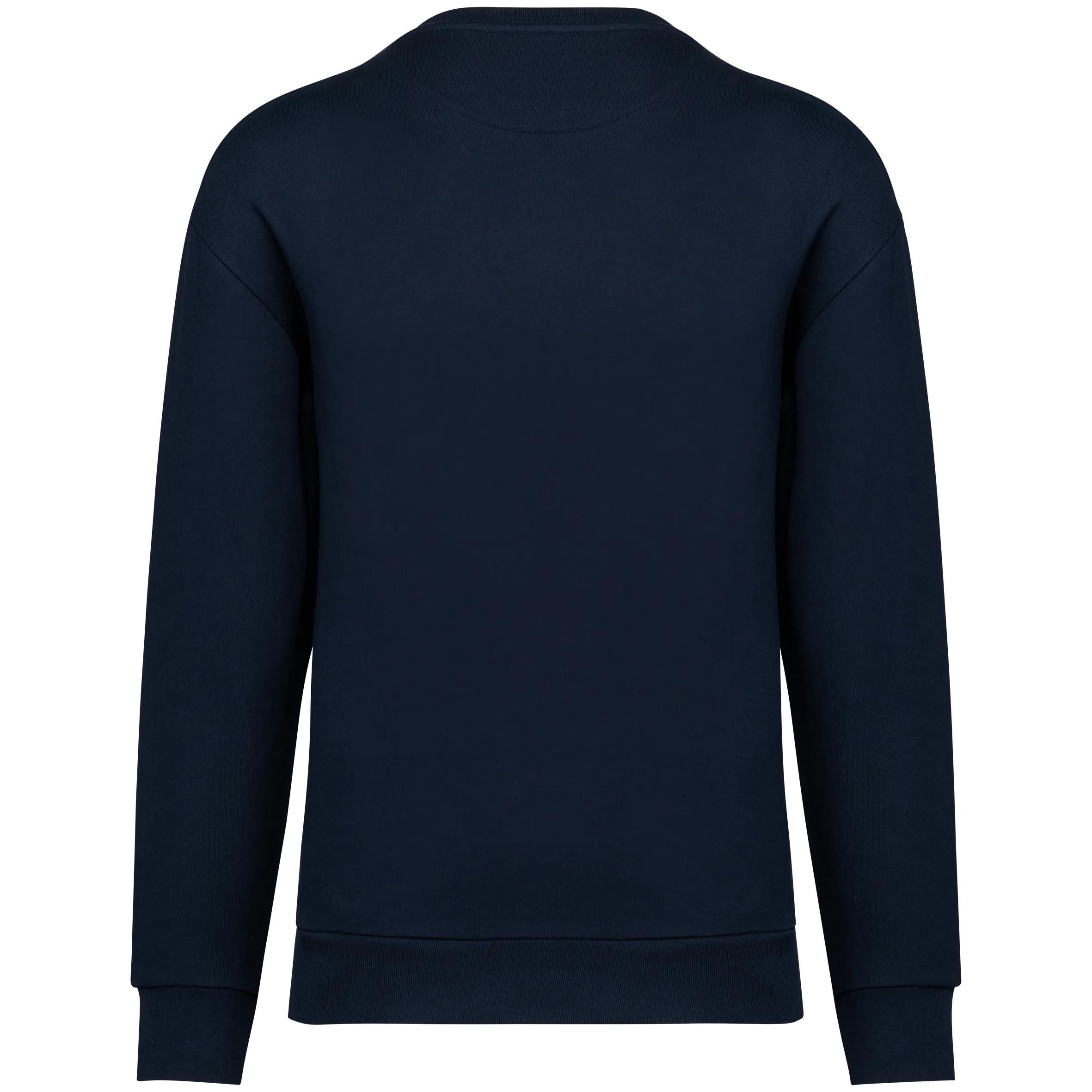 Sudadera ecorresponsable cuello redondo y hombros caídos felpa perchada unisex