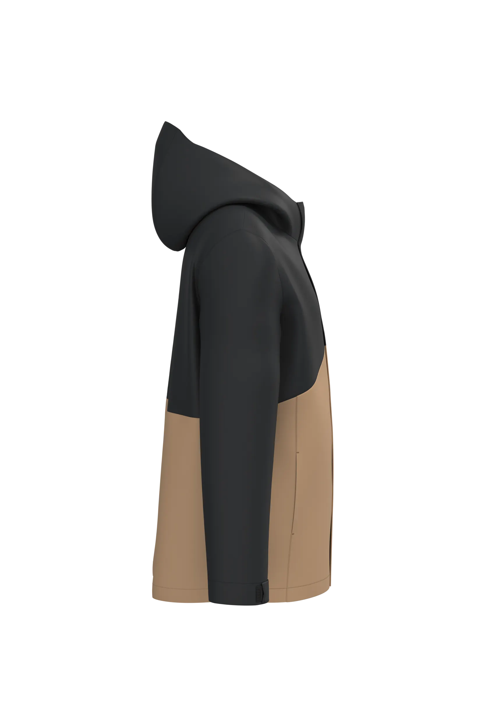 Parka 3 en 1 impermeable con capucha bicolor unisex