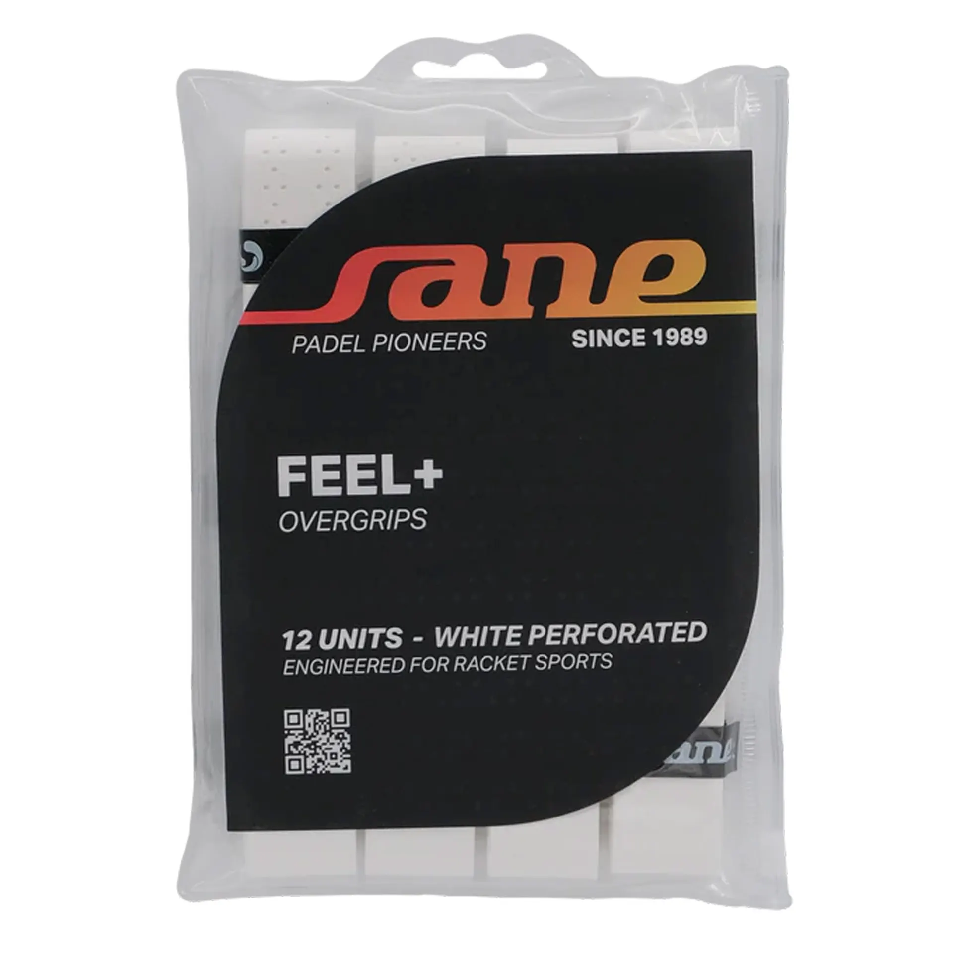 BLISTER DE 12 OVERGRIPS SANE PERFORADOS BLANCOS
