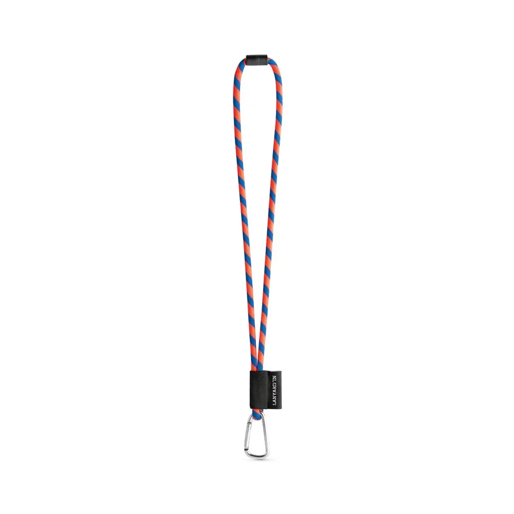 75089. SET Lanyard TUBE Long (Ø 7 mm) con mosquetón en forma de D de 55 mm y cierre de seguridad de Ø 7 mm