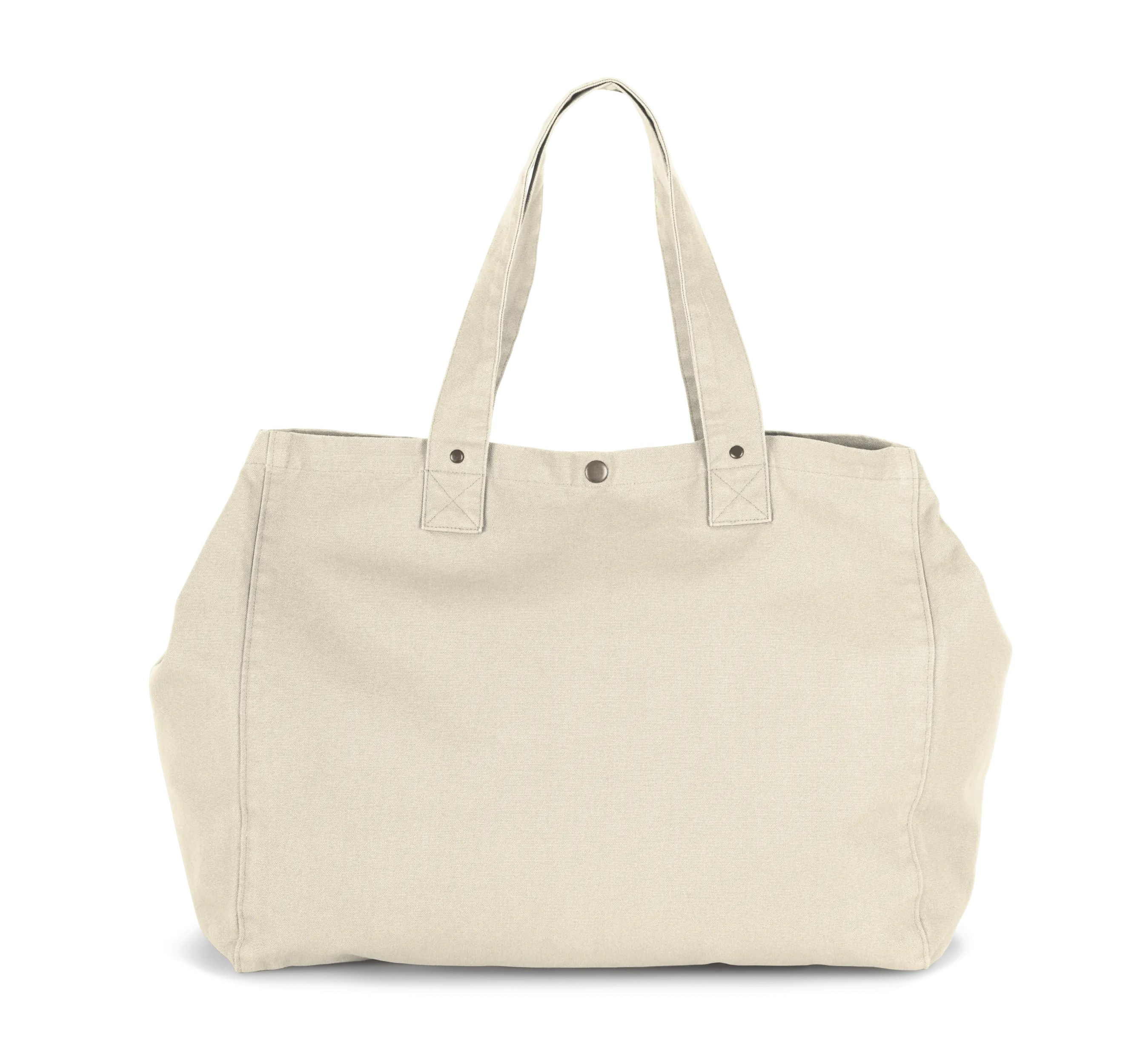 Bolsa shopper de algodón efecto lavado