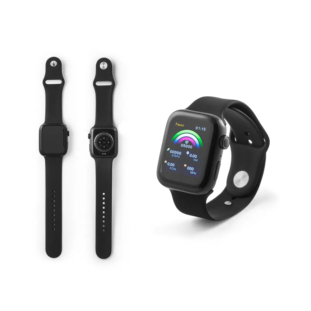 WILES. Smartwatch con pantalla de 1.85", IPX4 y 3 días de autonomía y correa de silicona