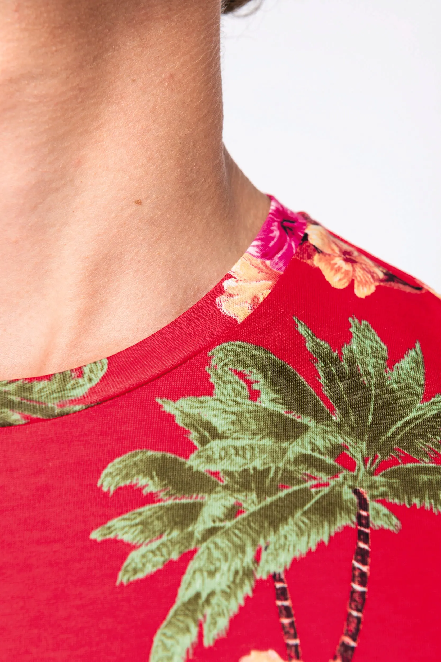Camiseta ecorresponsable con estampado tropical hombre