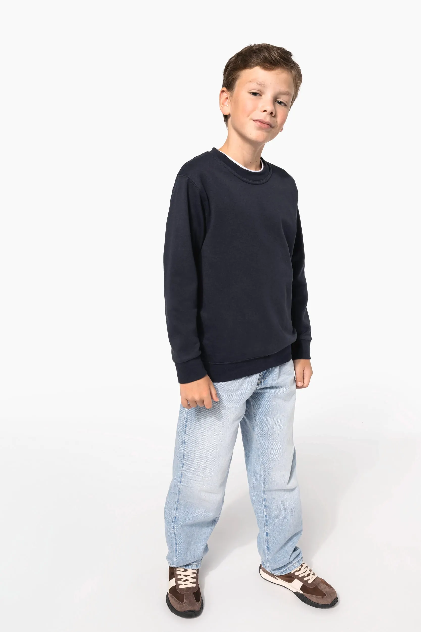 Sudadera reciclada cuello redondo infantil
