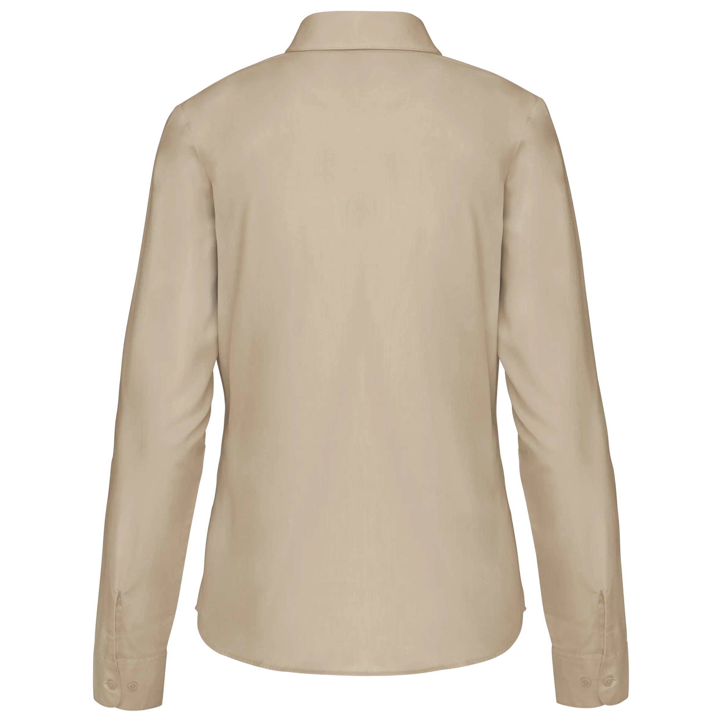 Camisa popelina de polialgodón manga larga mujer