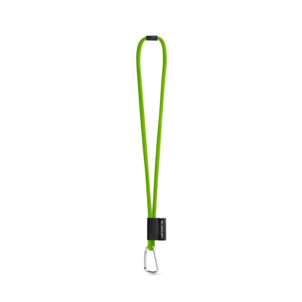 SET Lanyard TUBE Long (Ø 7 mm) con mosquetón en forma de D de 55 mm y cierre de seguridad de Ø 7 mm
