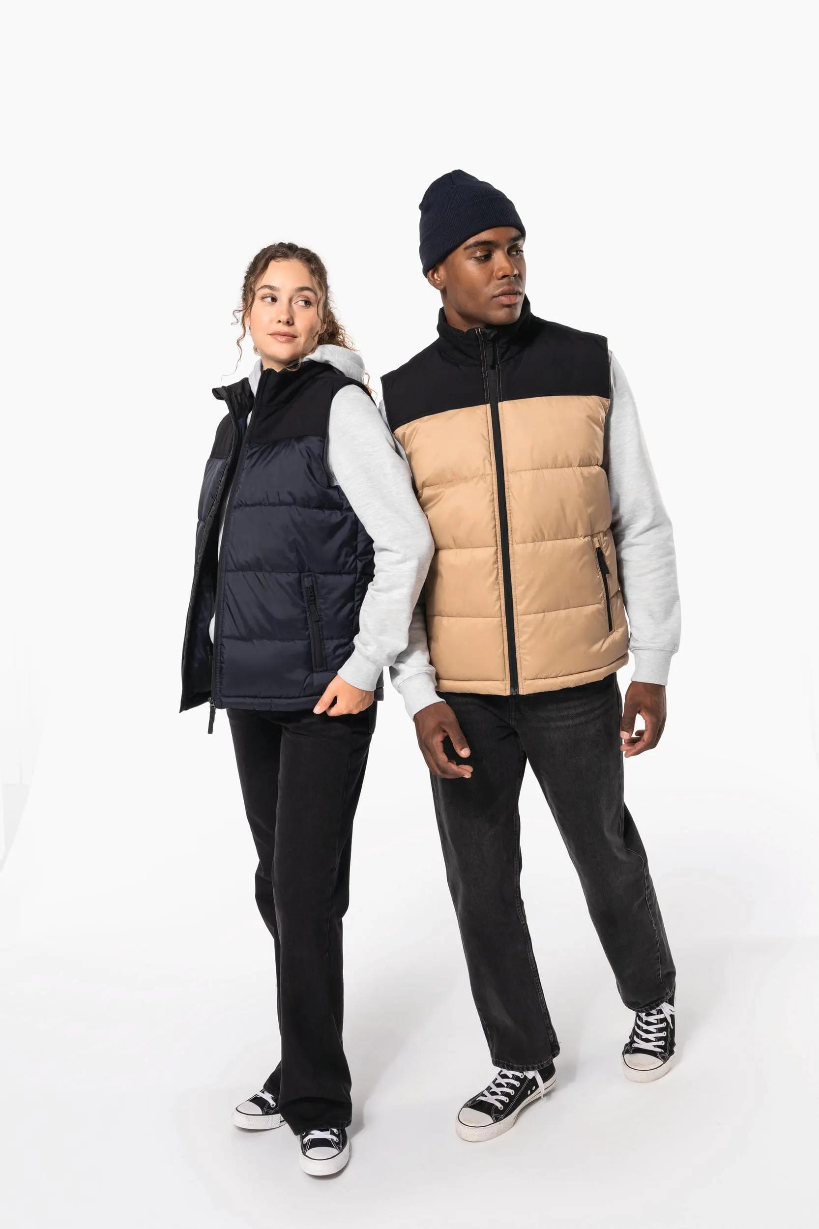 Chaleco acolchado bicolor unisex