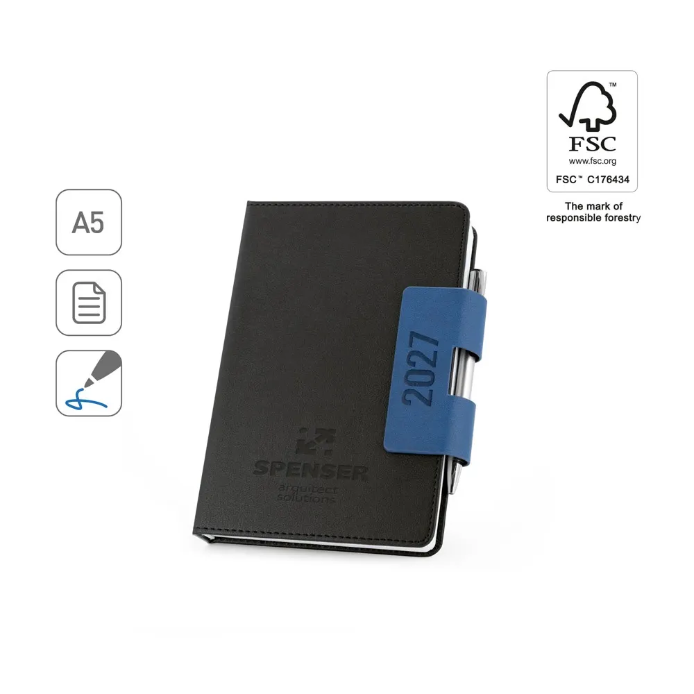 SPENSER A5. Agenda A5 con tapa dura de PU