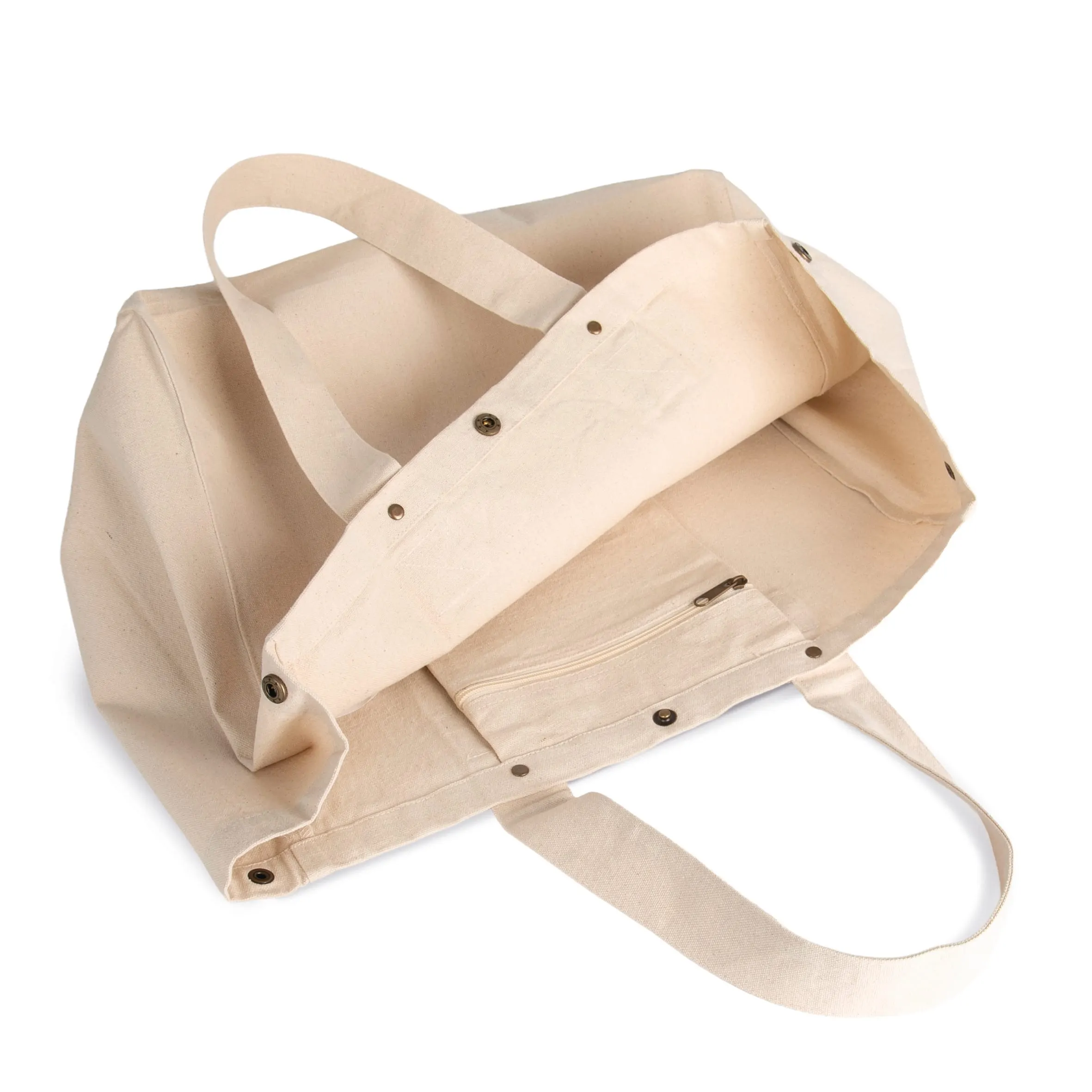 Bolsa shopper de algodón efecto lavado