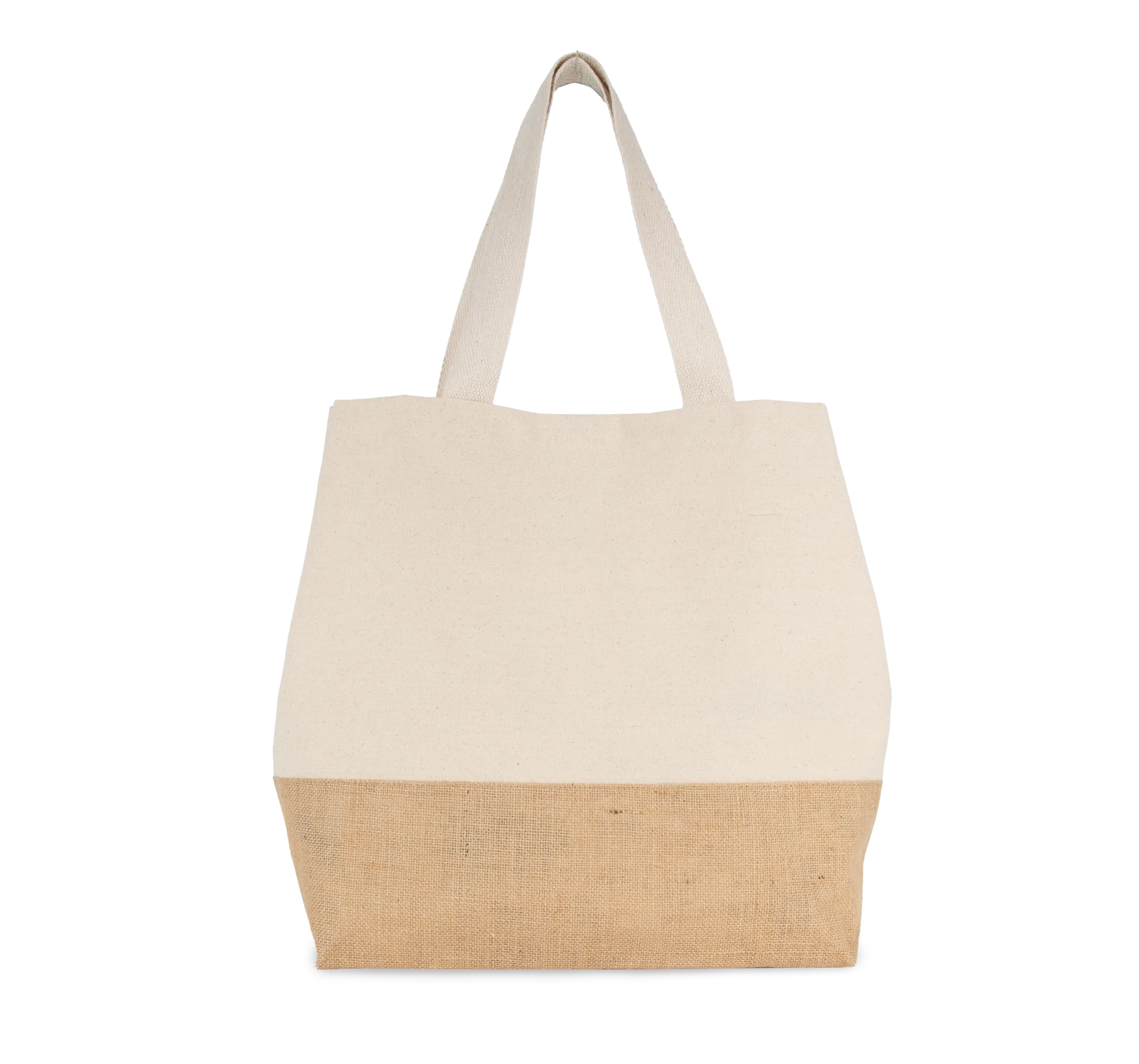 Bolsa shopper de yute & algodón canvas