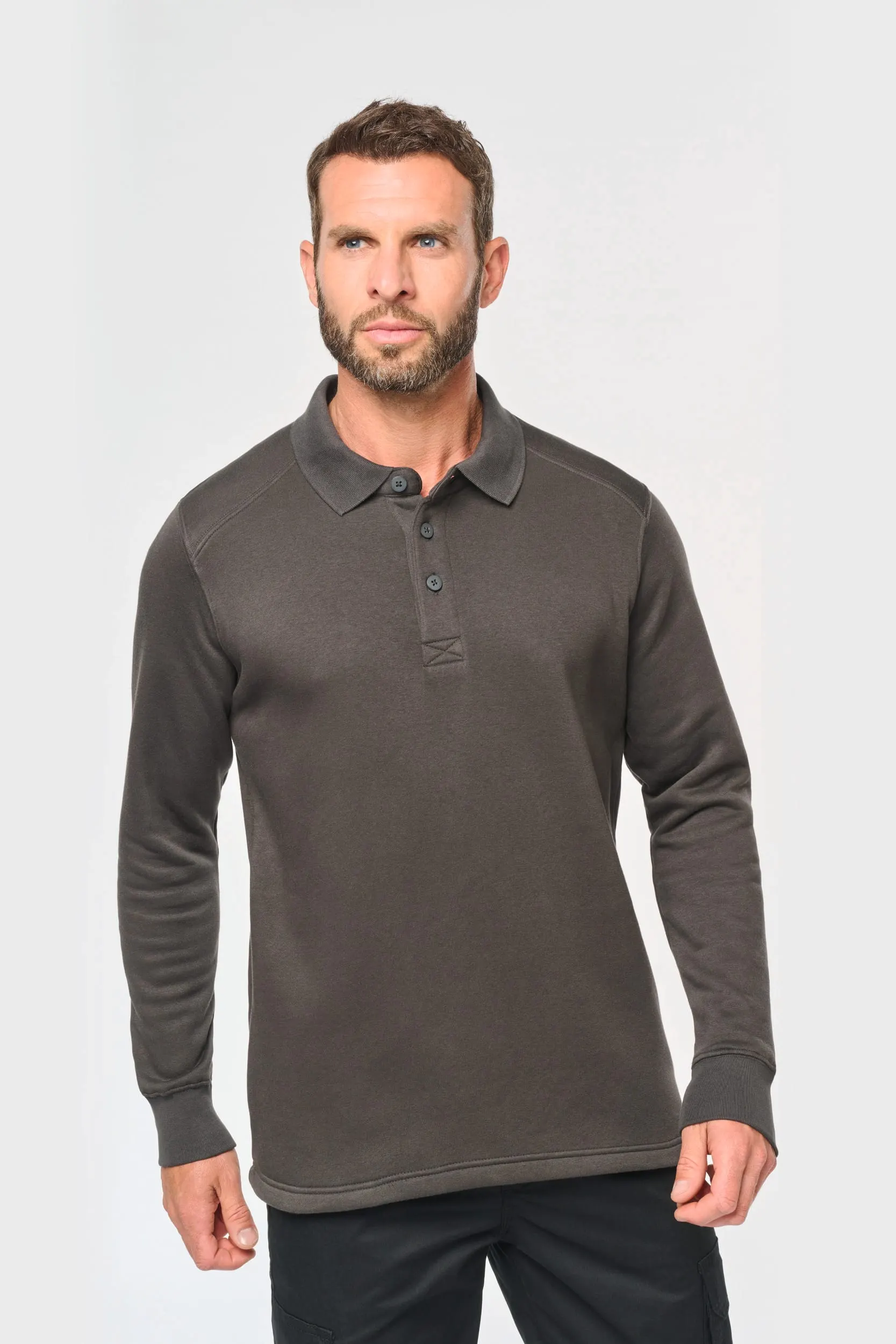 Sudadera cuello polo