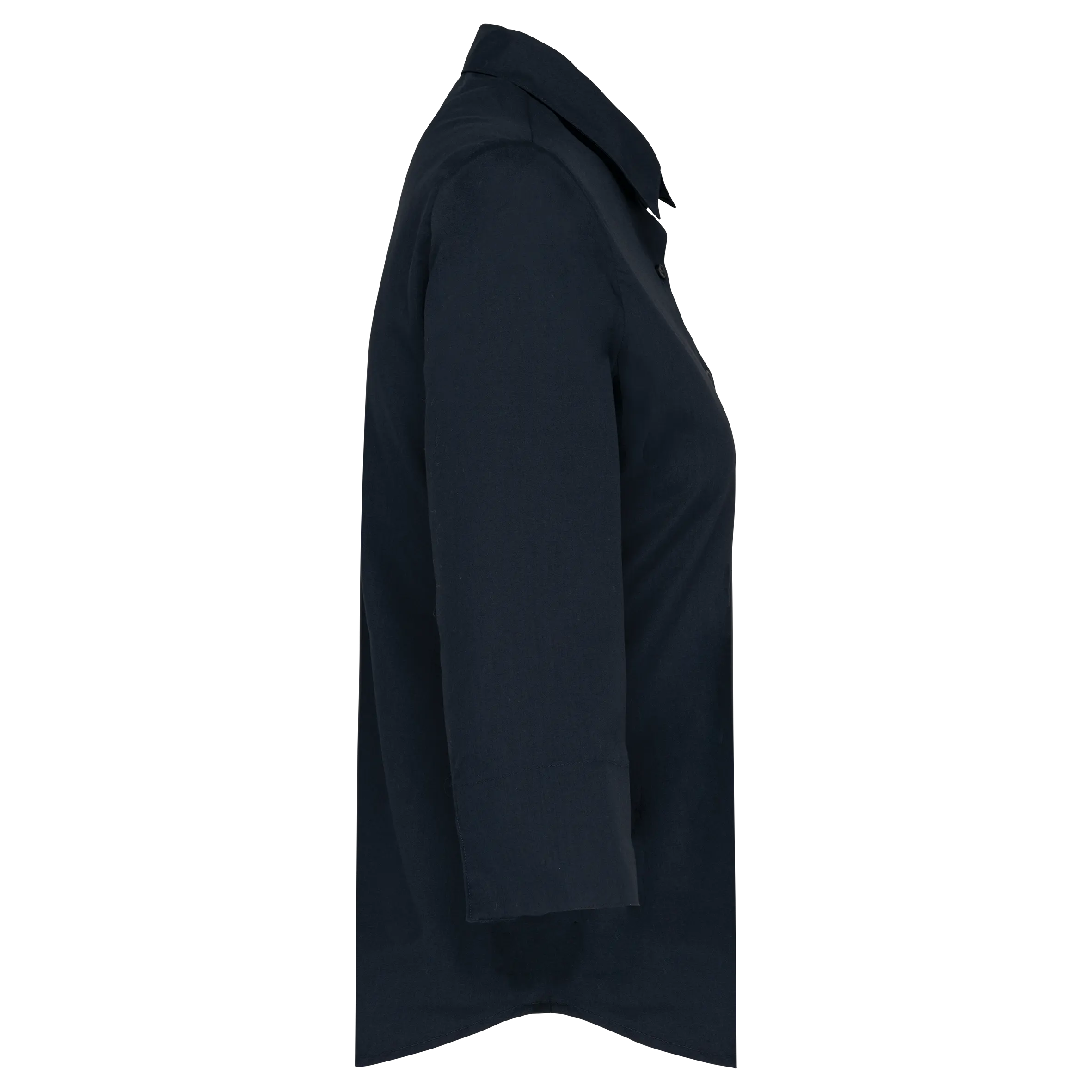 Camisa popelina de polialgodón manga 3/4 de fácil cuidado mujer