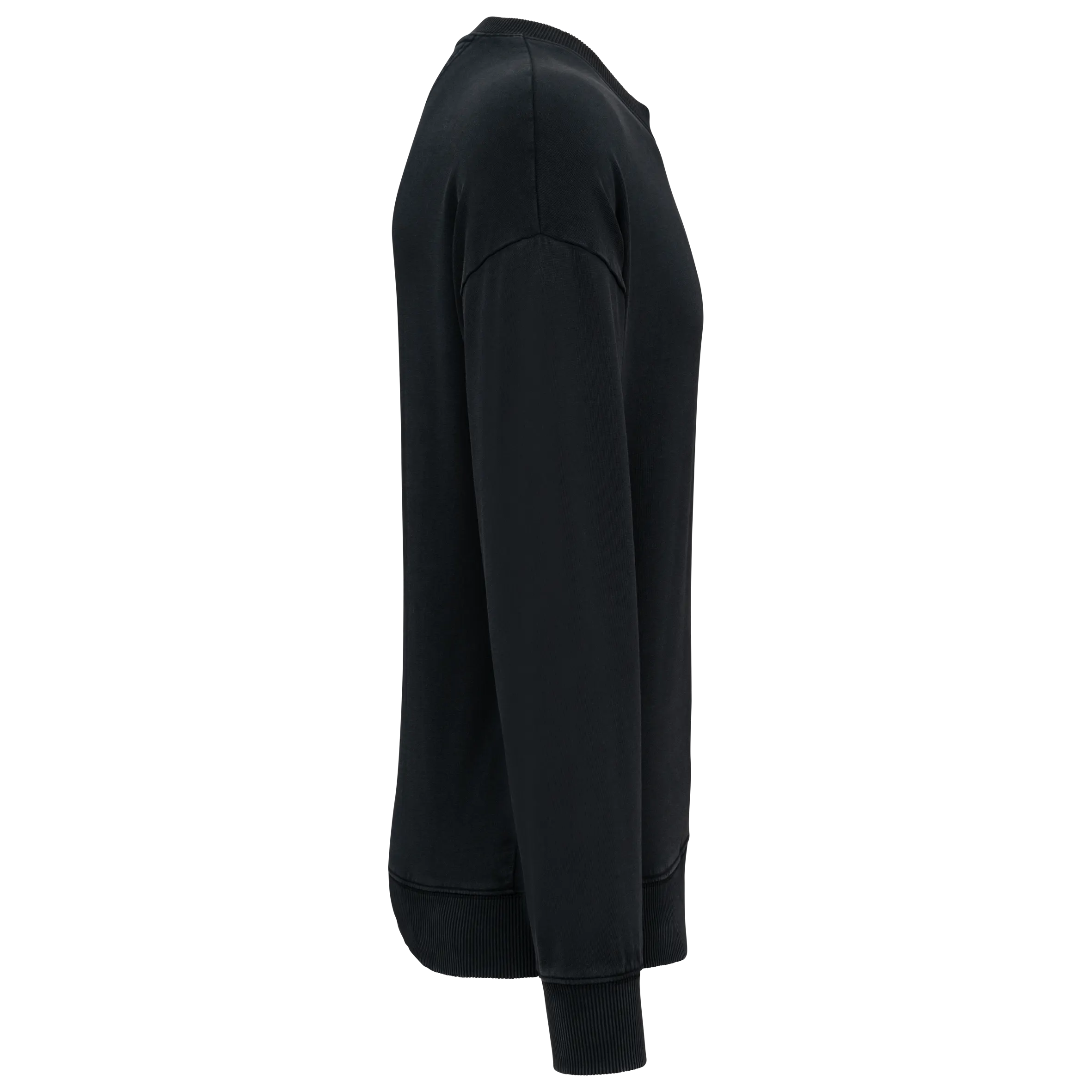 Sudadera ecorresponsable de cuello redondo efecto lavado oversize unisex