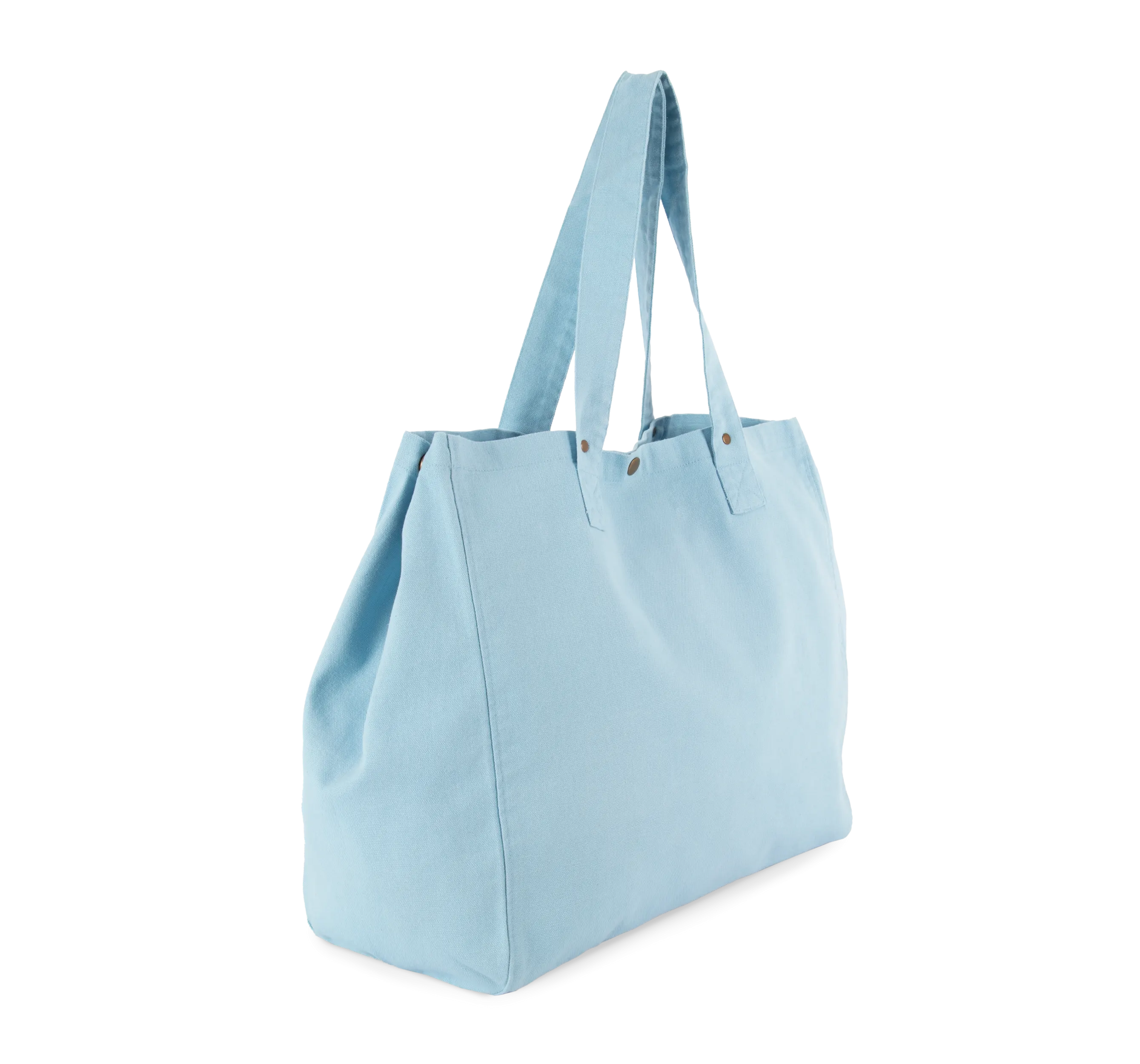 Bolsa shopper de algodón efecto lavado