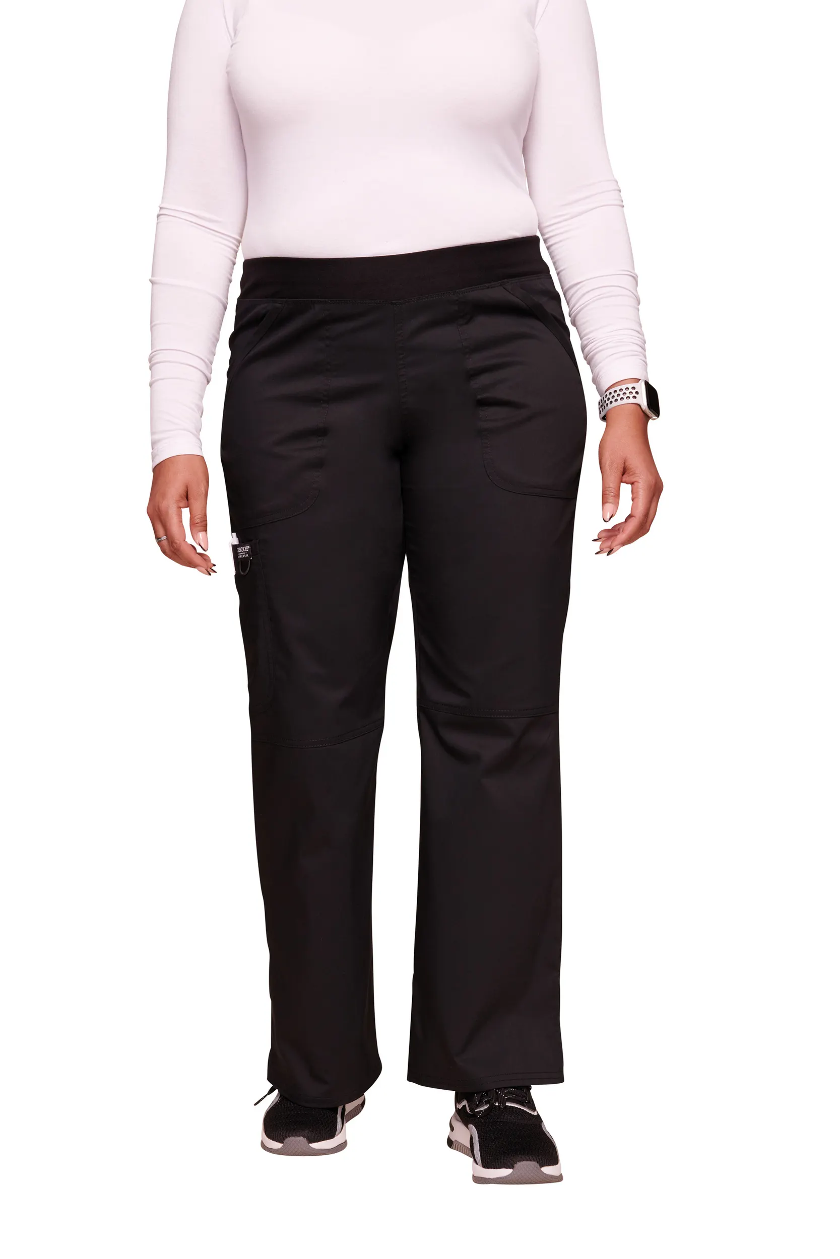 Pantalones tipo cargo de tiro medio mujer