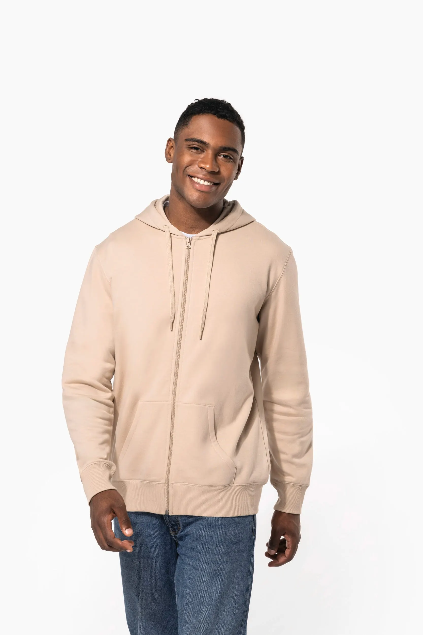 Sudadera con capucha y cremallera reciclada unisex