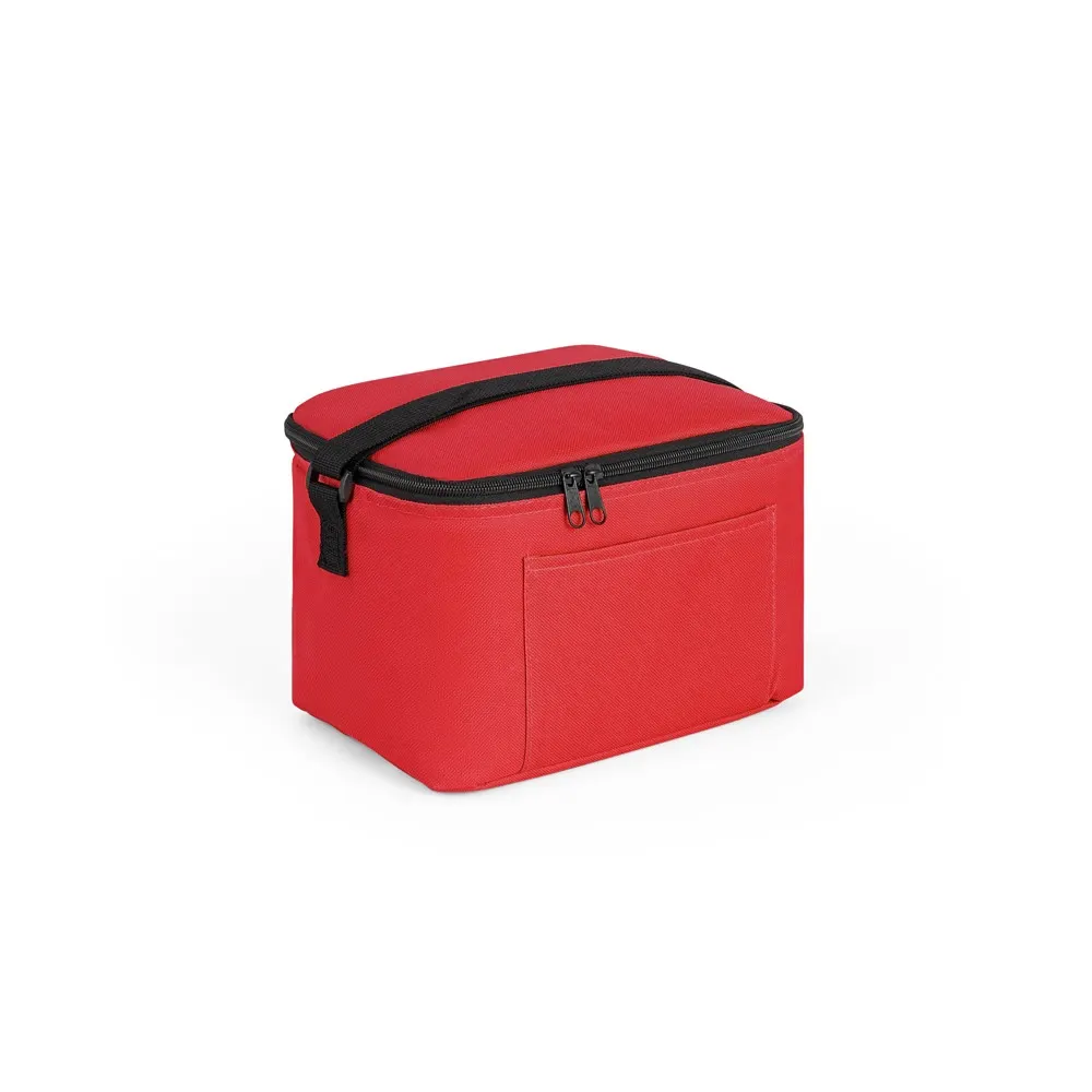 CANCUN. Bolsa térmica de poliéster reciclado 600D con correa de cincha ajustable 7 L