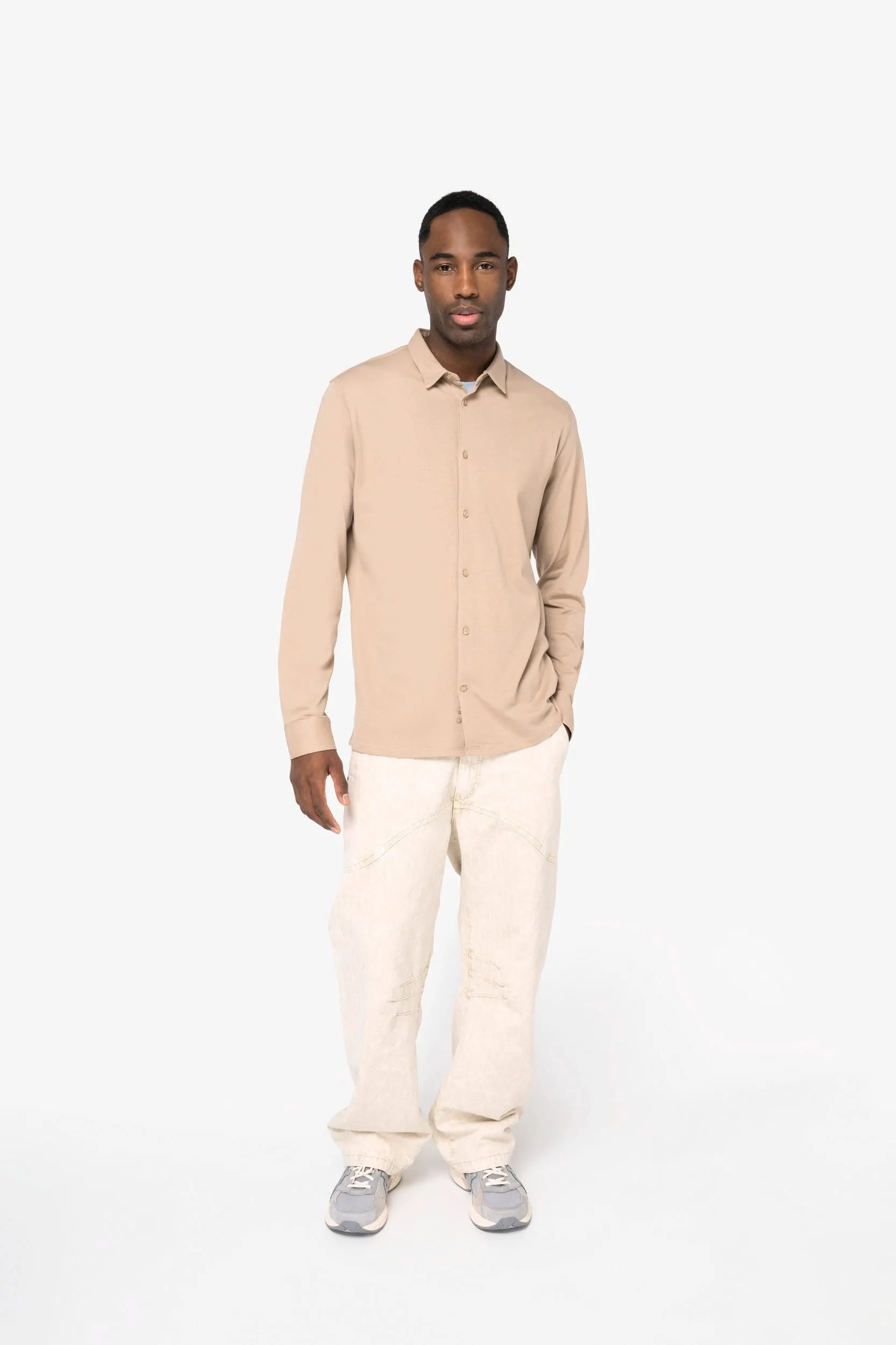 Camisa ecorresponsable de punto jersey hombre