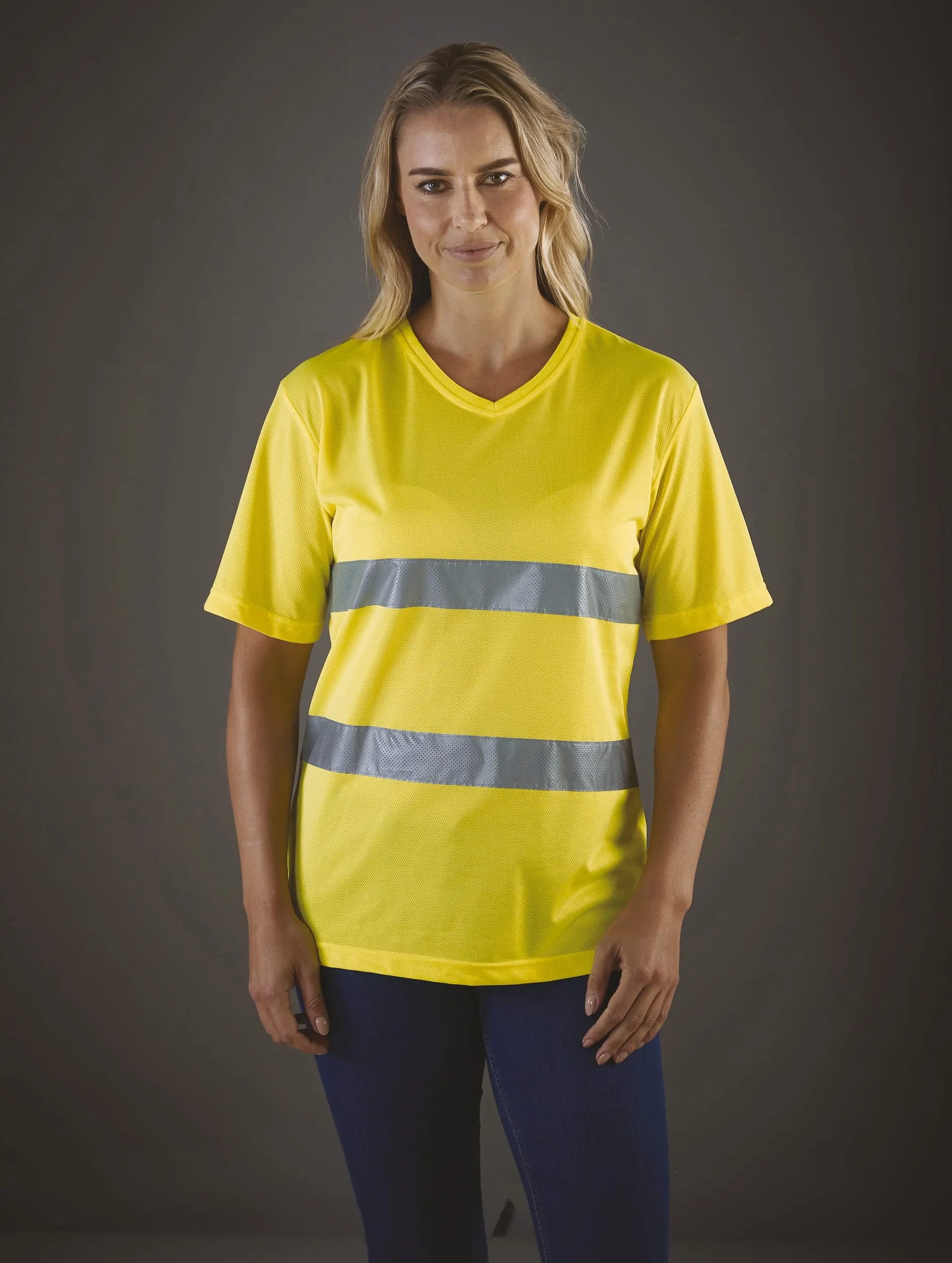 Camiseta cuello de pico Top Cool de Alta Visibilidad
