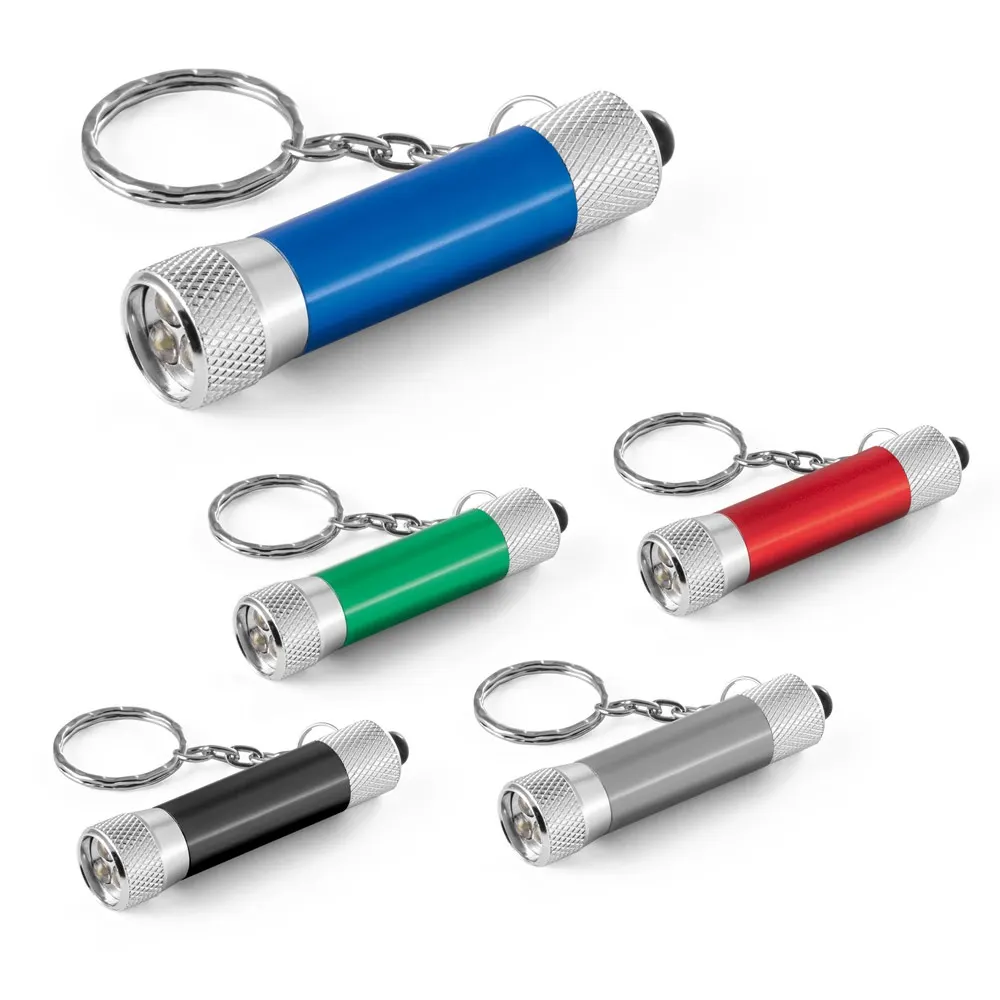 LERGAN. Llavero de aluminio con linterna de 3 LED