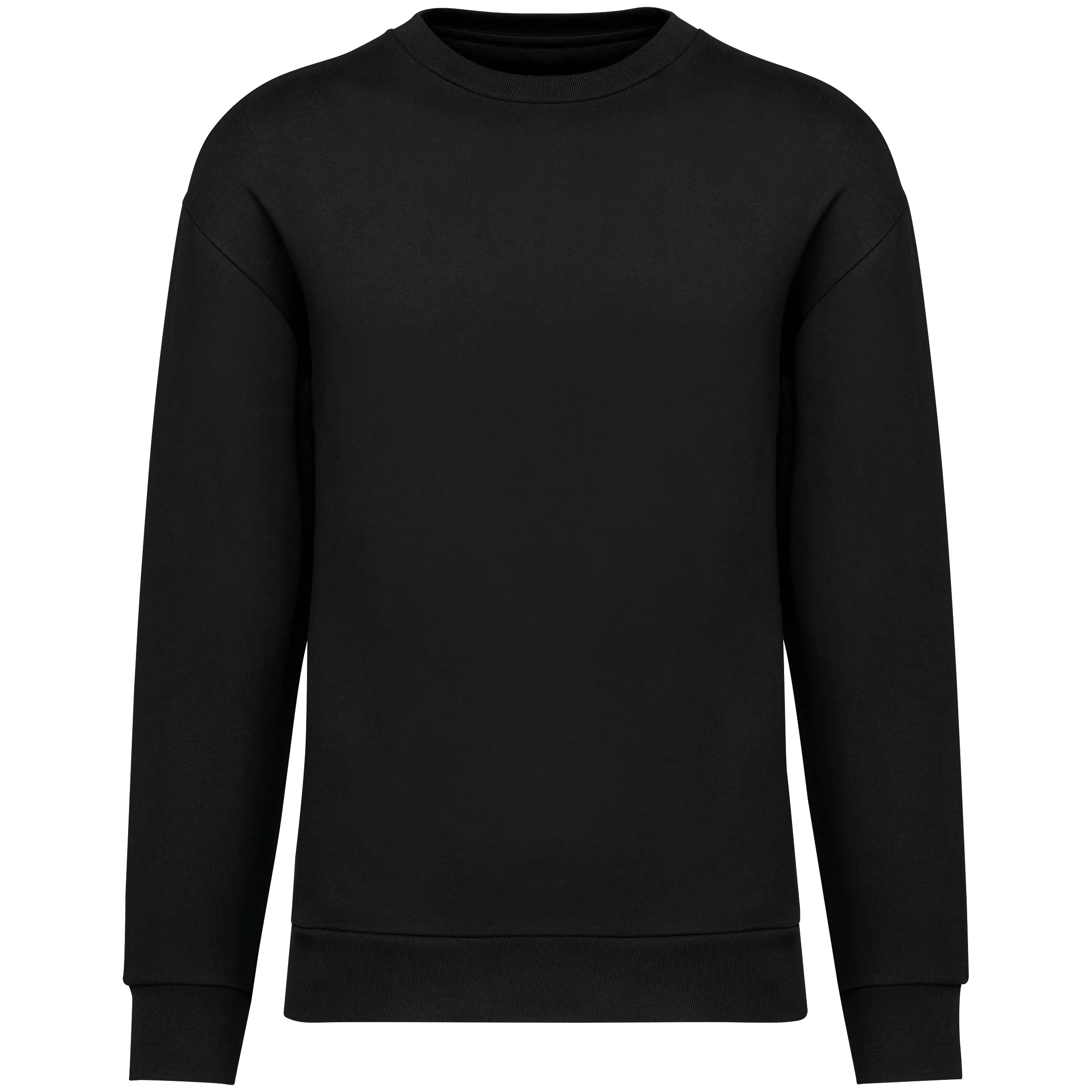 Sudadera ecorresponsable cuello redondo y hombros caídos felpa perchada unisex