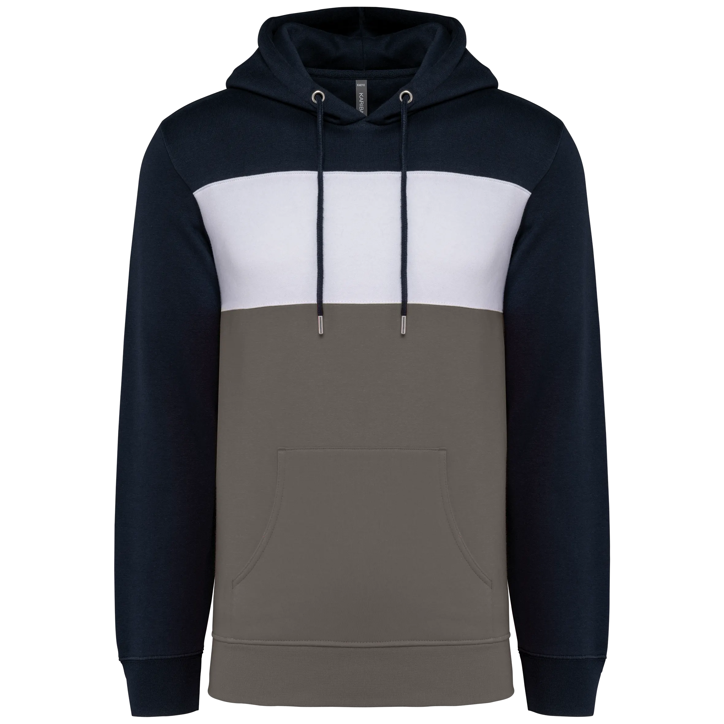 Sudadera tricolor con capucha unisex
