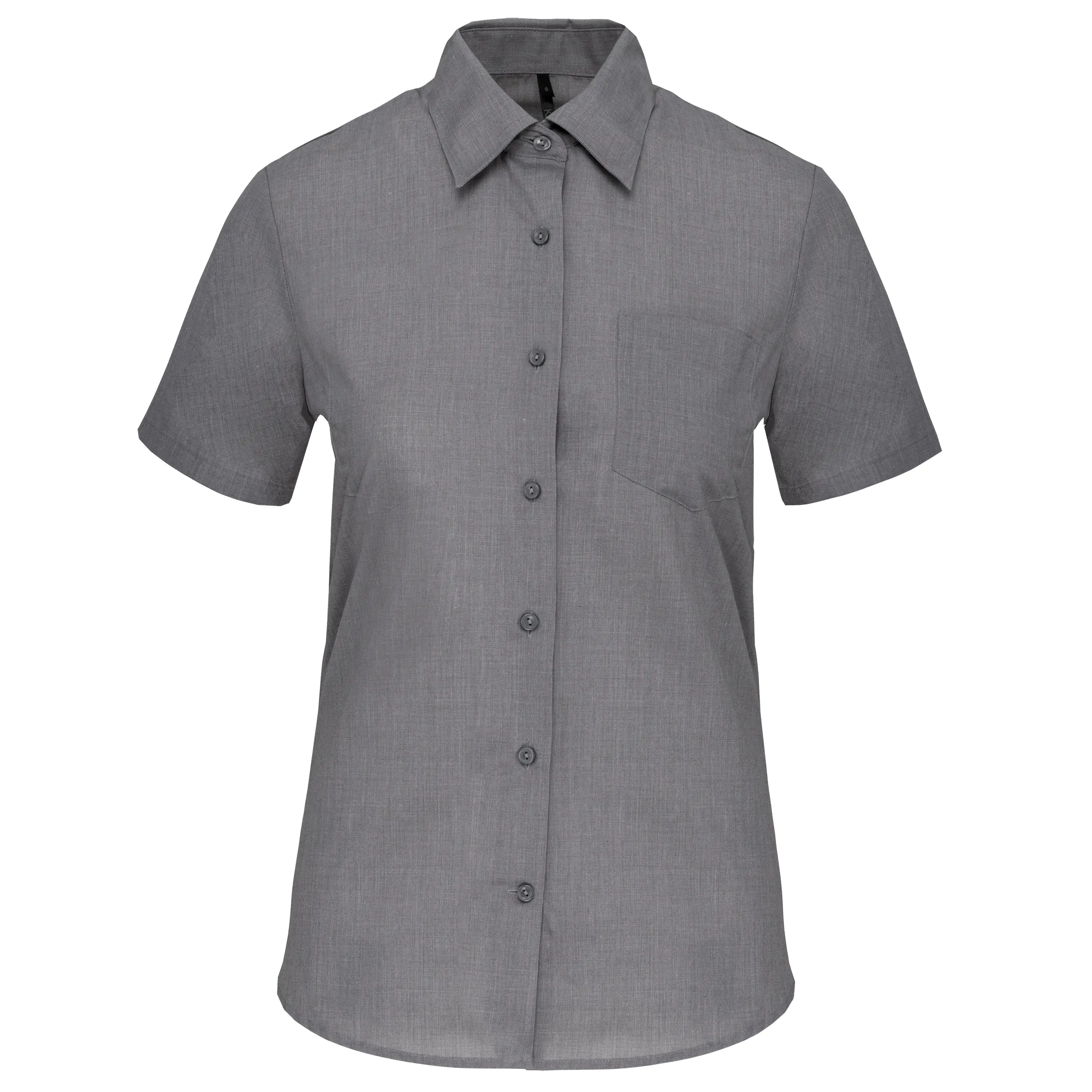 Camisa popelina de polialgodón manga corta de fácil cuidado mujer