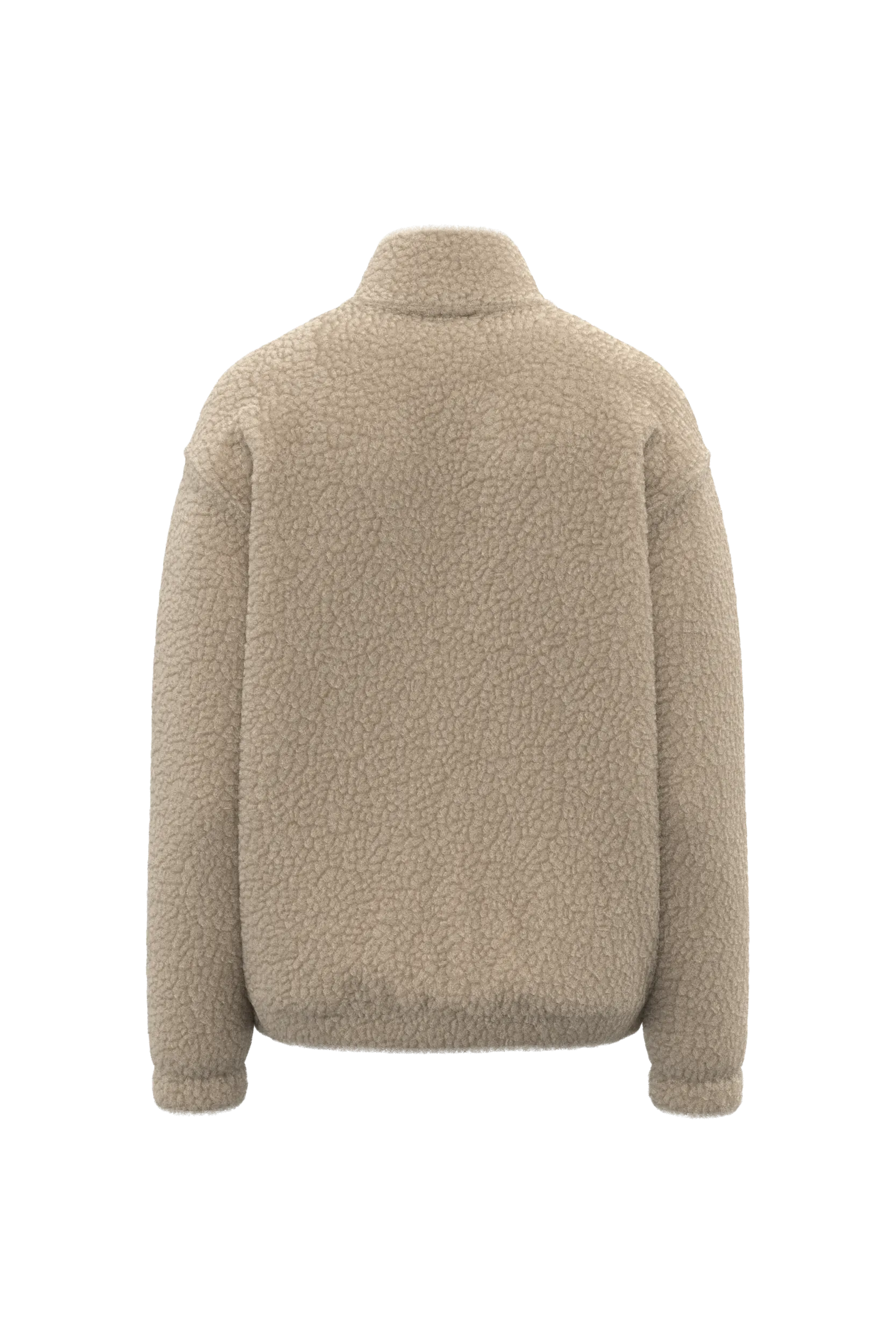 Sudadera de sherpa con 1/4 de cremallera y hombros caídos unisex