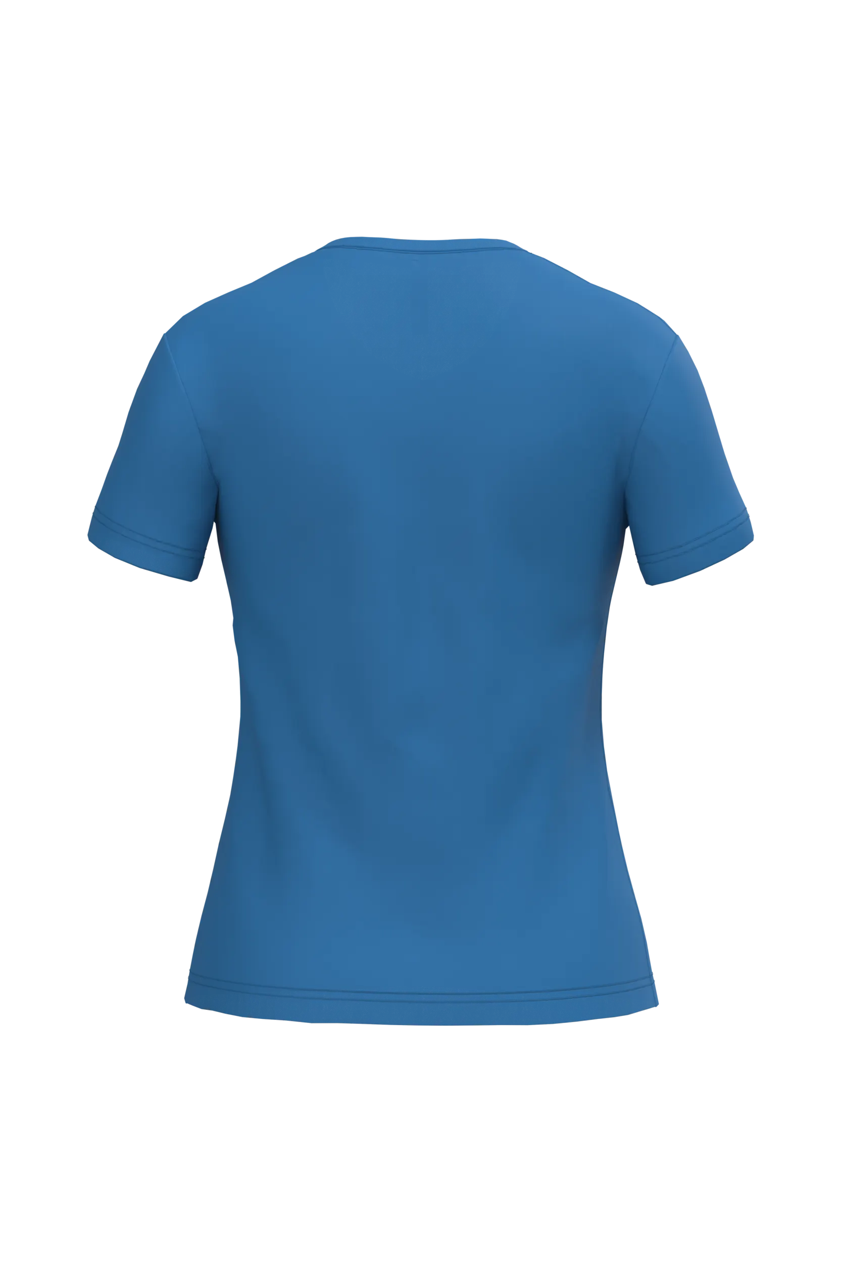 Camiseta de manga cota y cuello de pico mujer