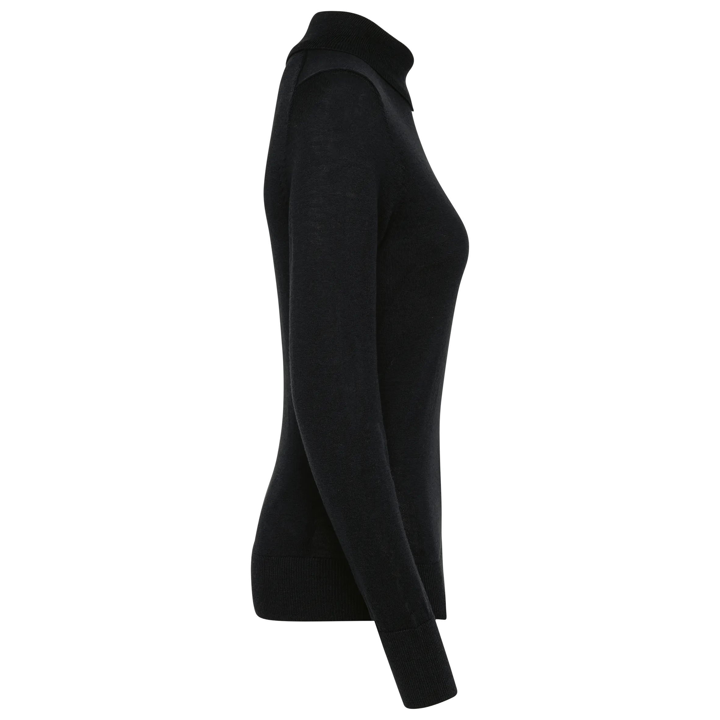Jersey lana merina cuello vuelto mujer