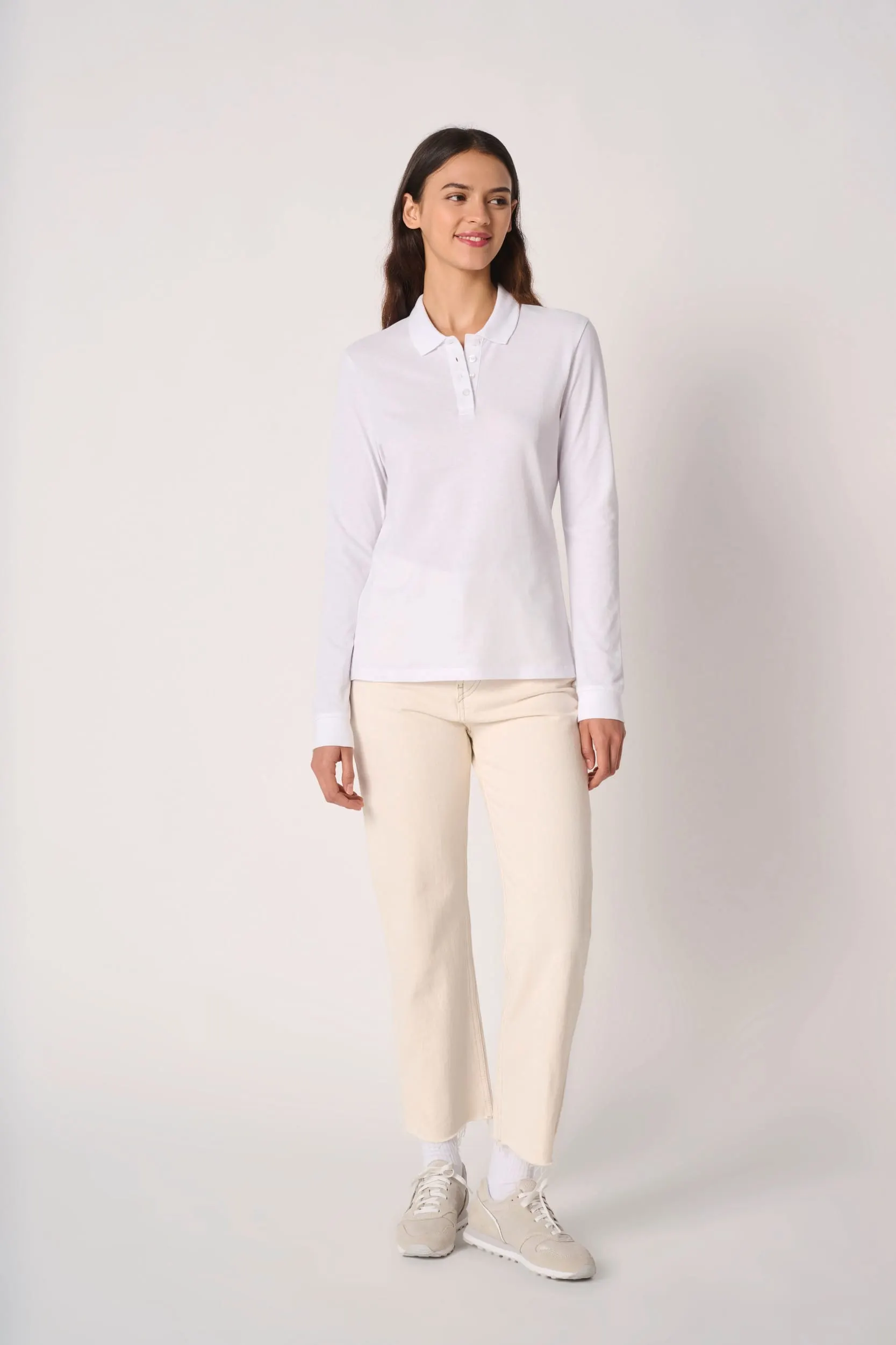 Polo punto piqué LSL mujer