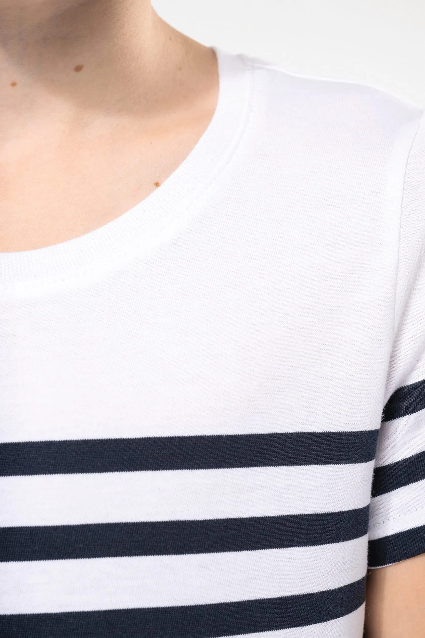 Camiseta tipo marinero cuello redondo algodón orgánico niños