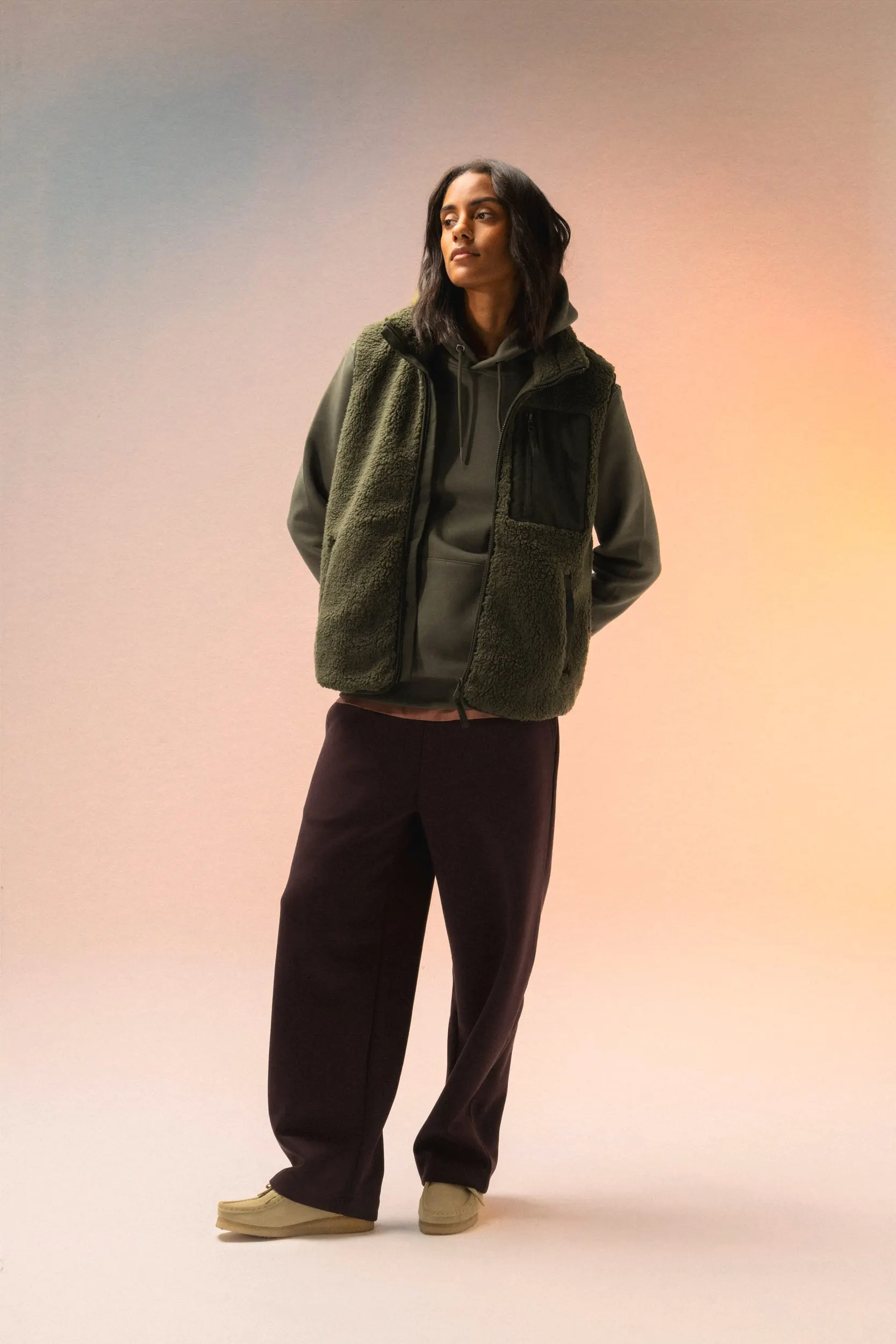 Chaleco ecorresponsable de sherpa unisex