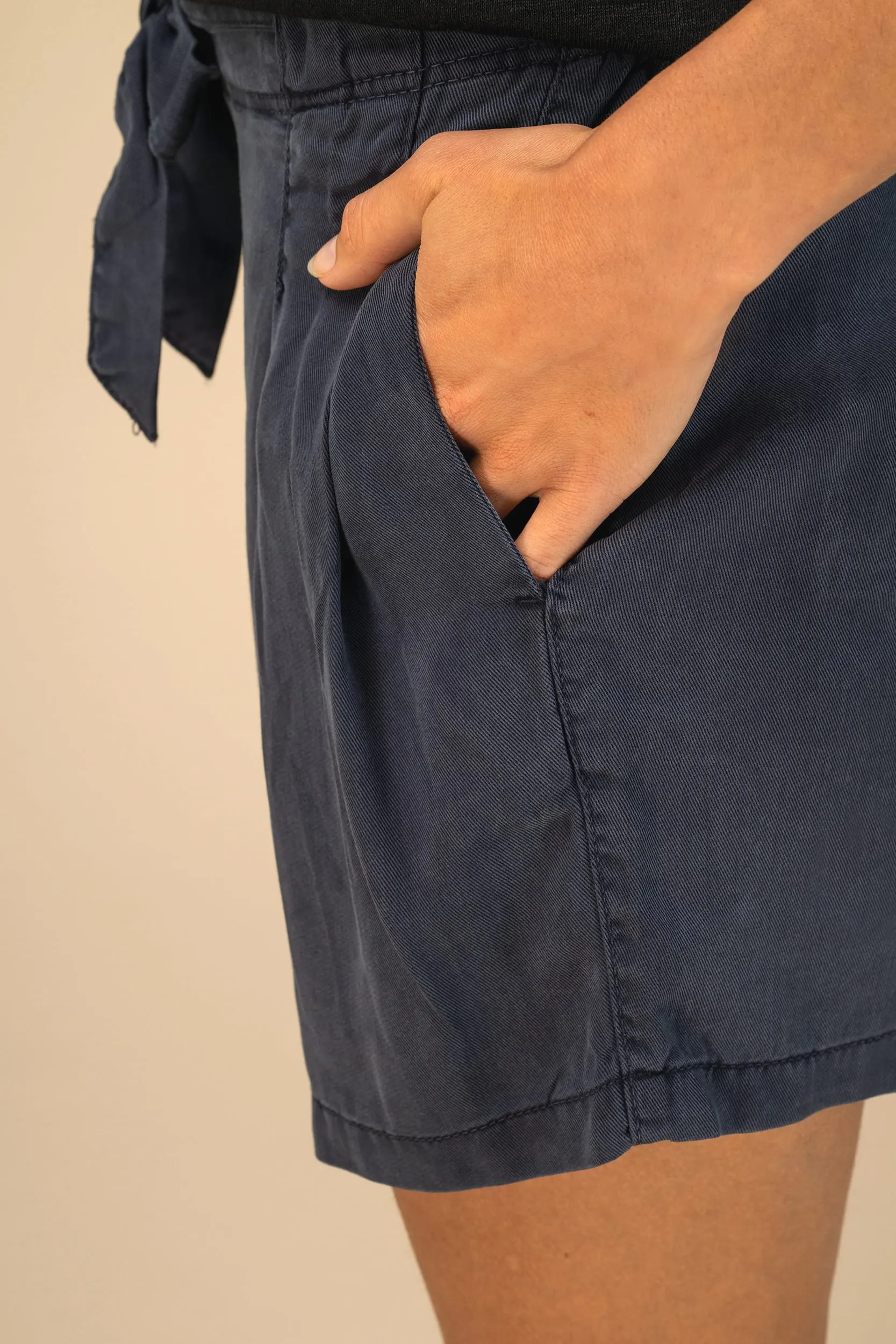 Shorts ecorresponsables de Lyocell y efecto lavado mujer
