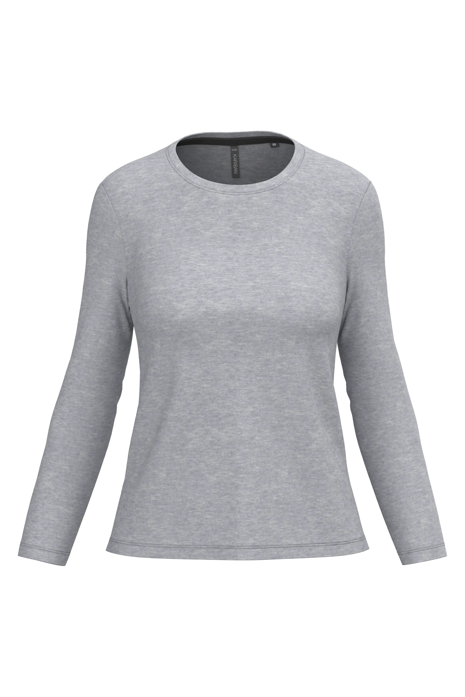 Camiseta manga larga y cuello redondo mujer