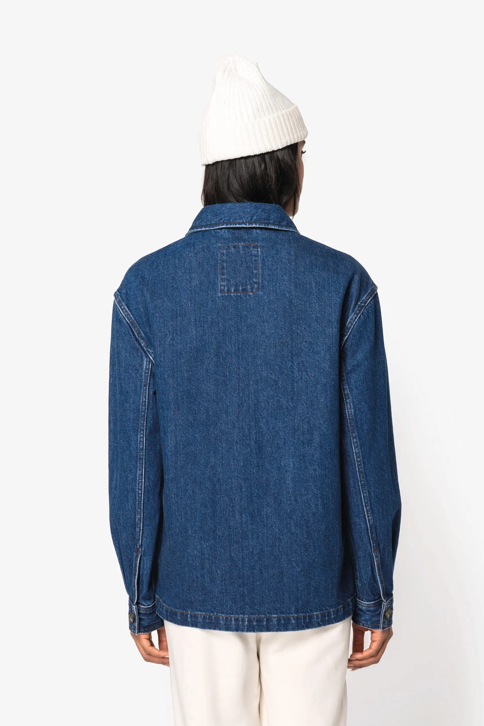 Chaqueta vaquera ecorresponsable de hombros caídos unisex