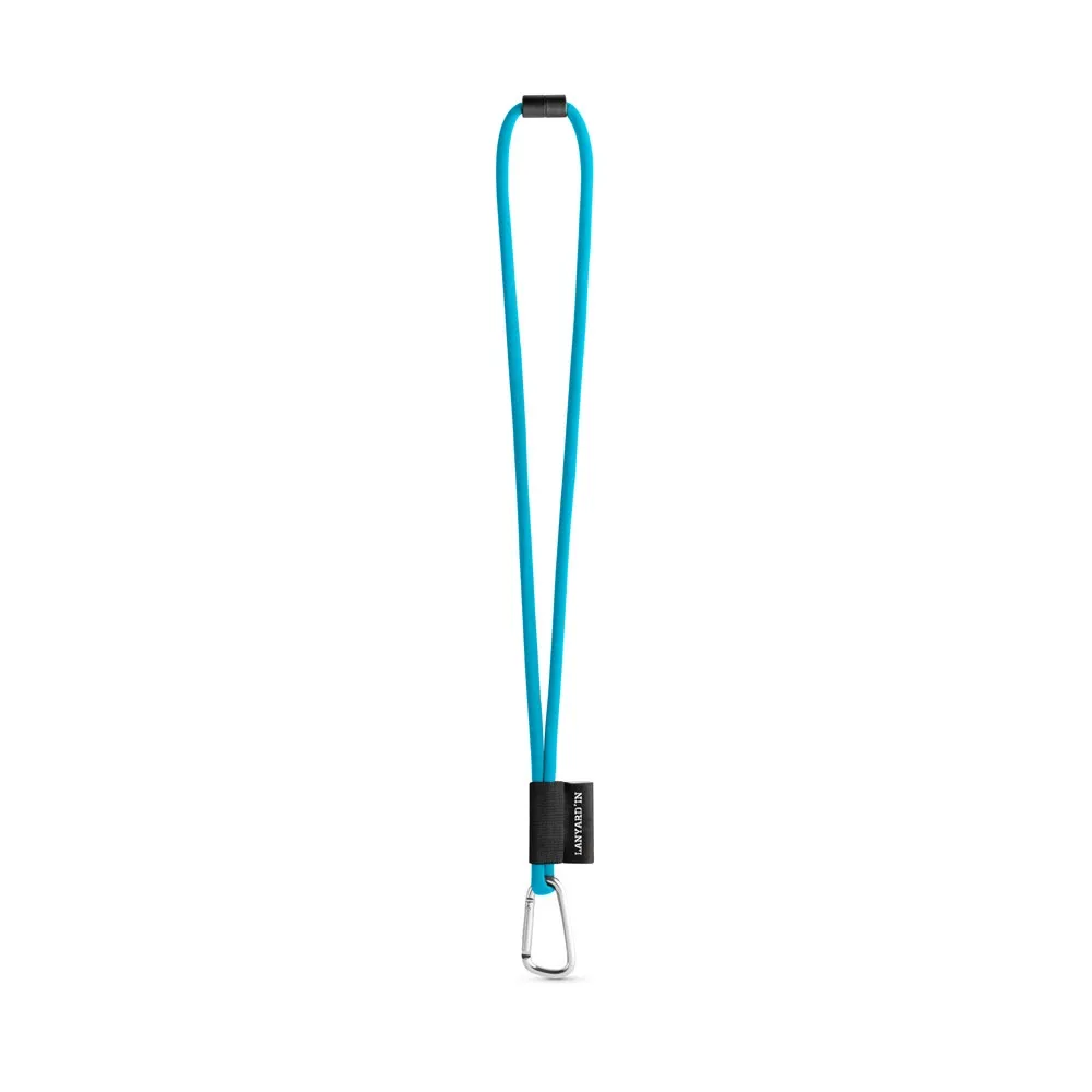 75089. SET Lanyard TUBE Long (Ø 7 mm) con mosquetón en forma de D de 55 mm y cierre de seguridad de Ø 7 mm