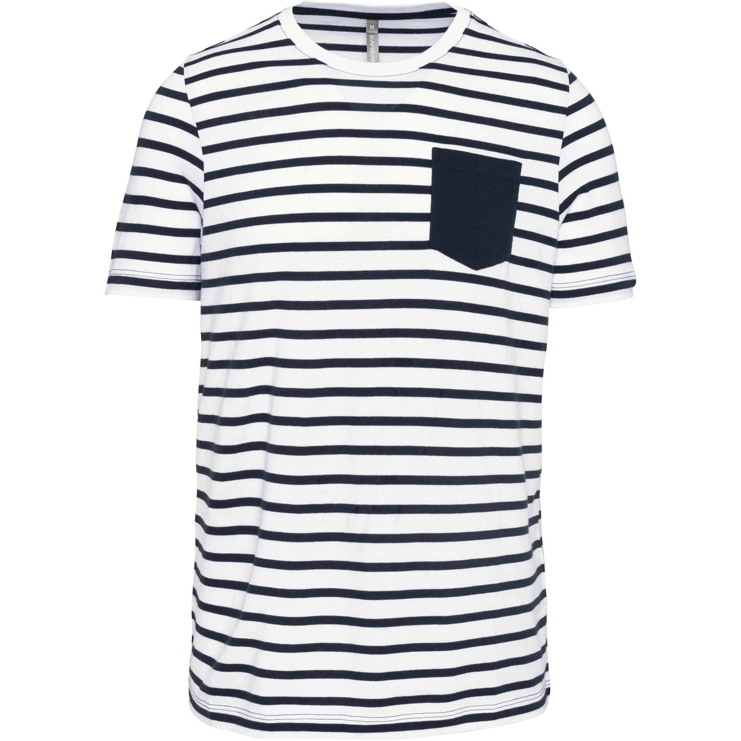 Camiseta Marinera a rayas con bolsillo manga corta