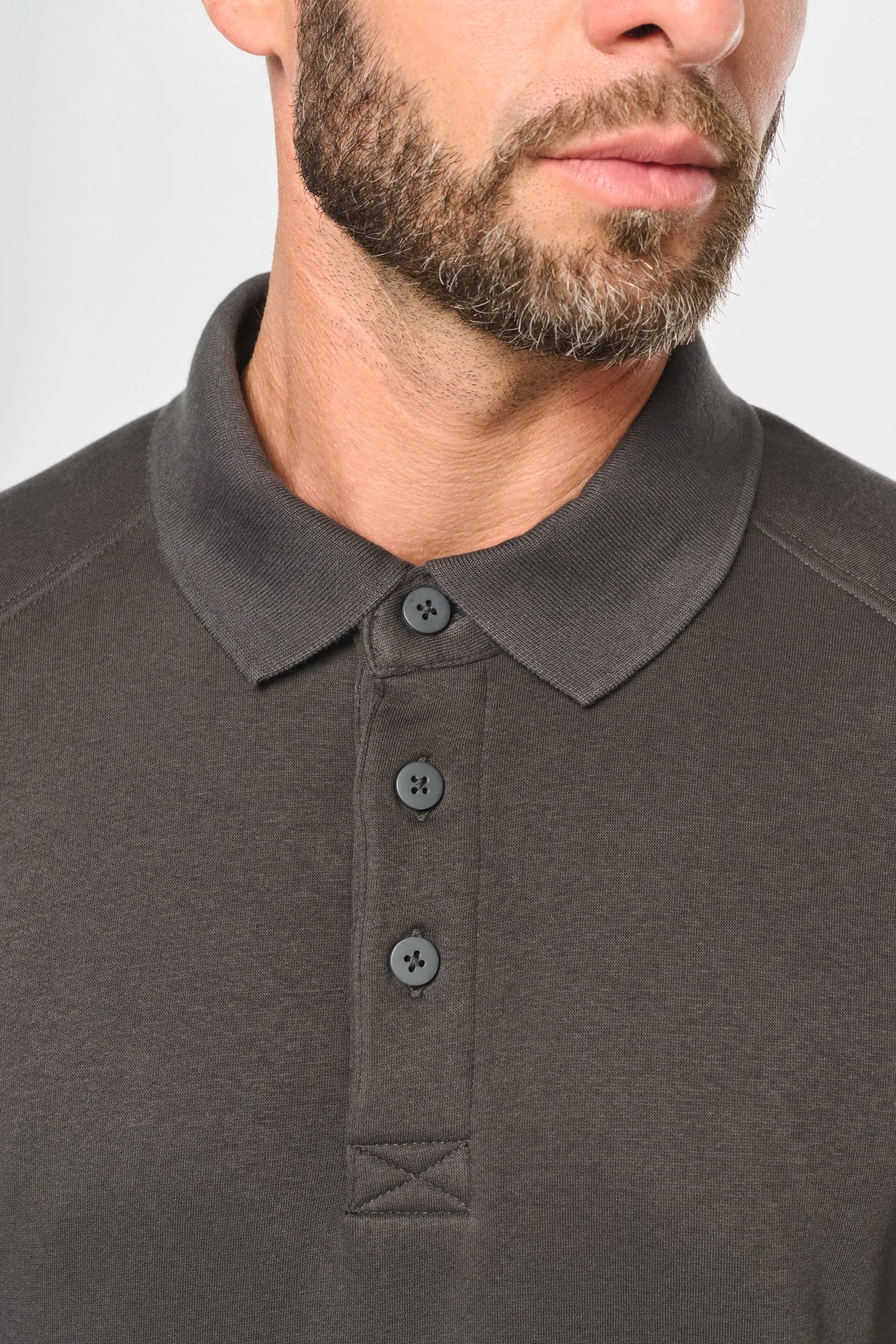 Sudadera cuello polo