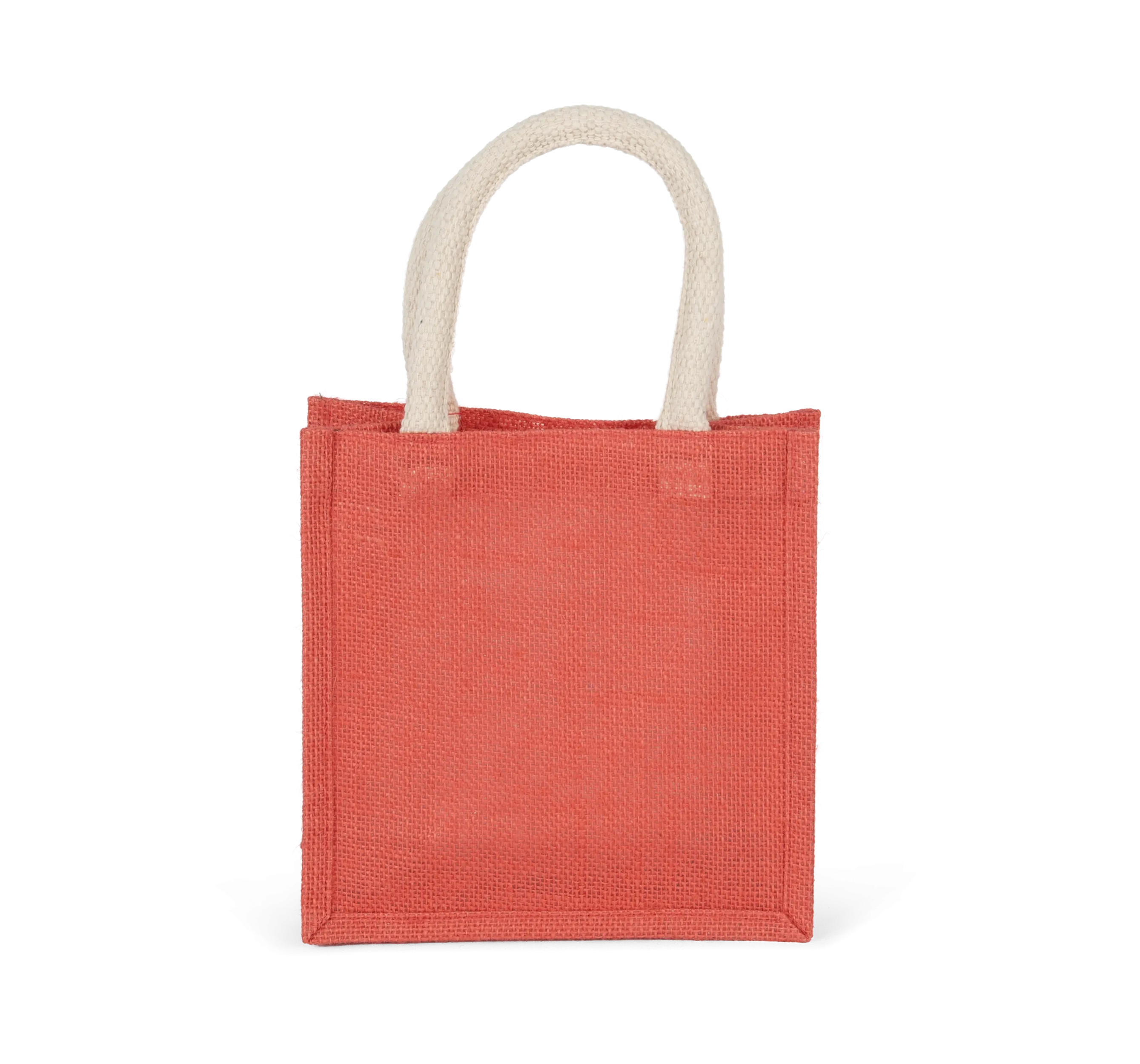 Bolsa estilo tote de tela de yute, modelo pequeño