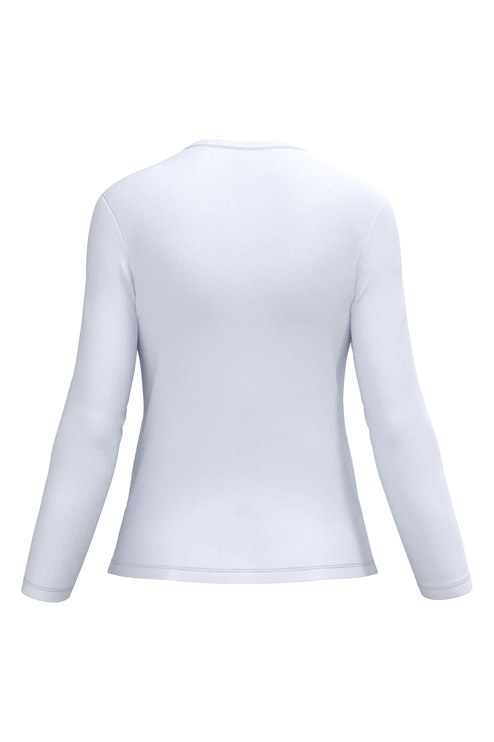 Camiseta manga larga y cuello de pico mujer