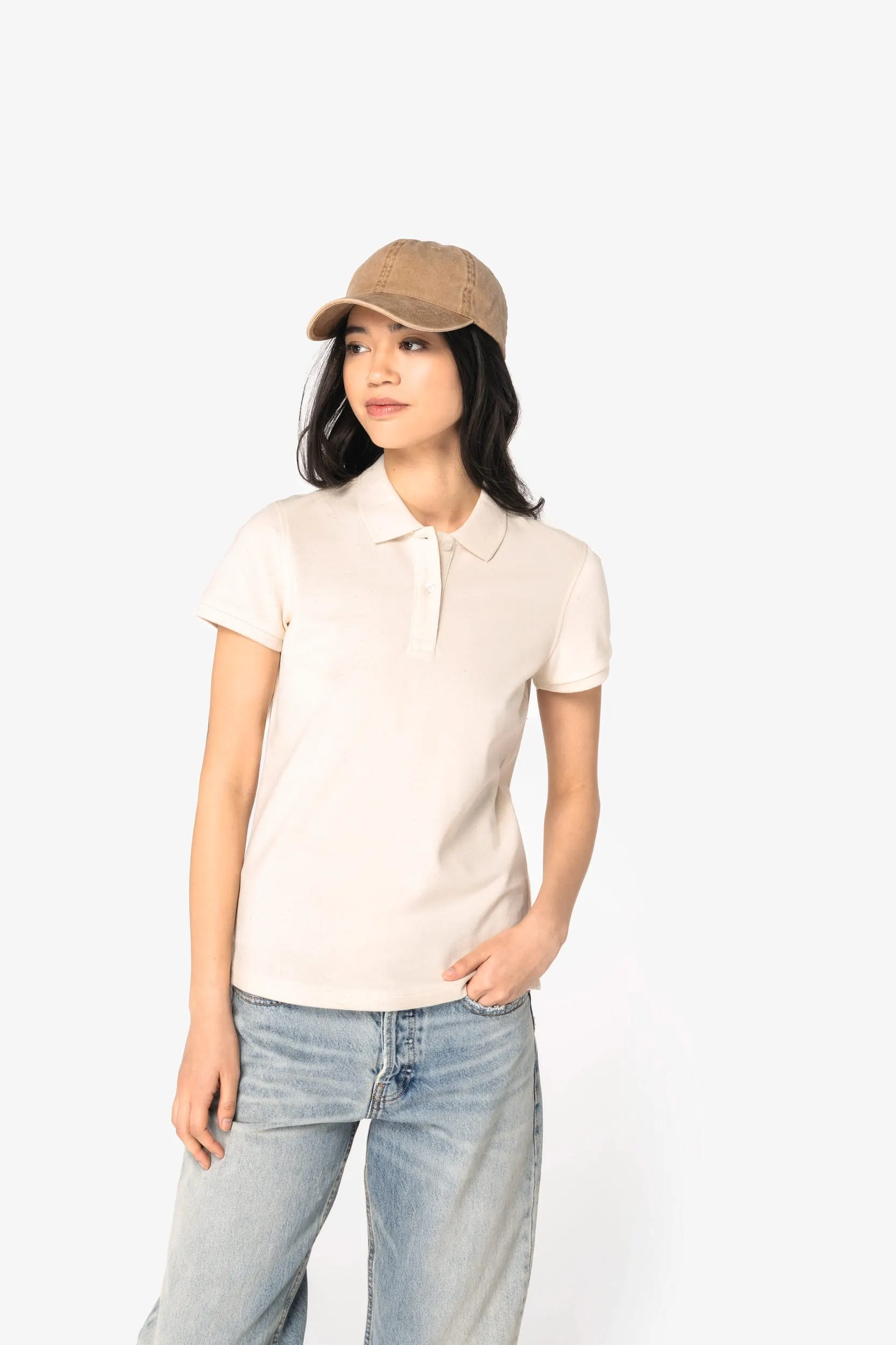Polo ecorresponsable punto piqué mujer
