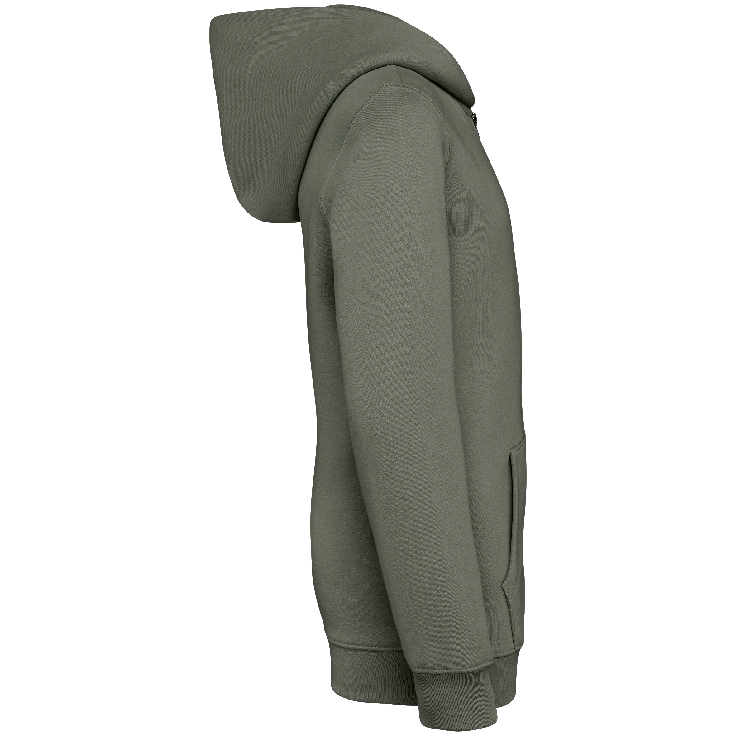Sudadera ecorresponsable con capucha y cremallera infantil