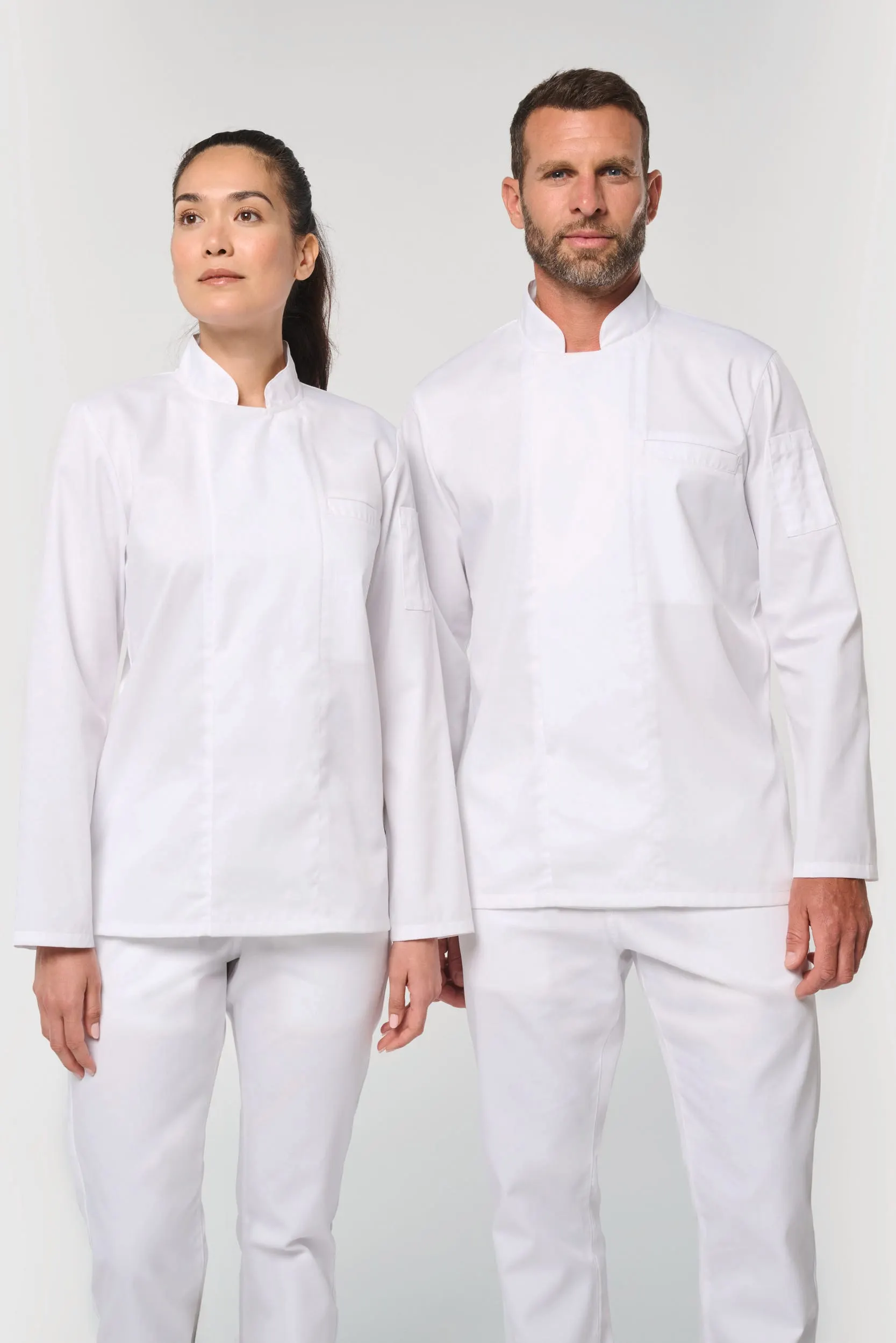 Chaqueta de cocina ecorresponsable y transpirable de manga larga unisex