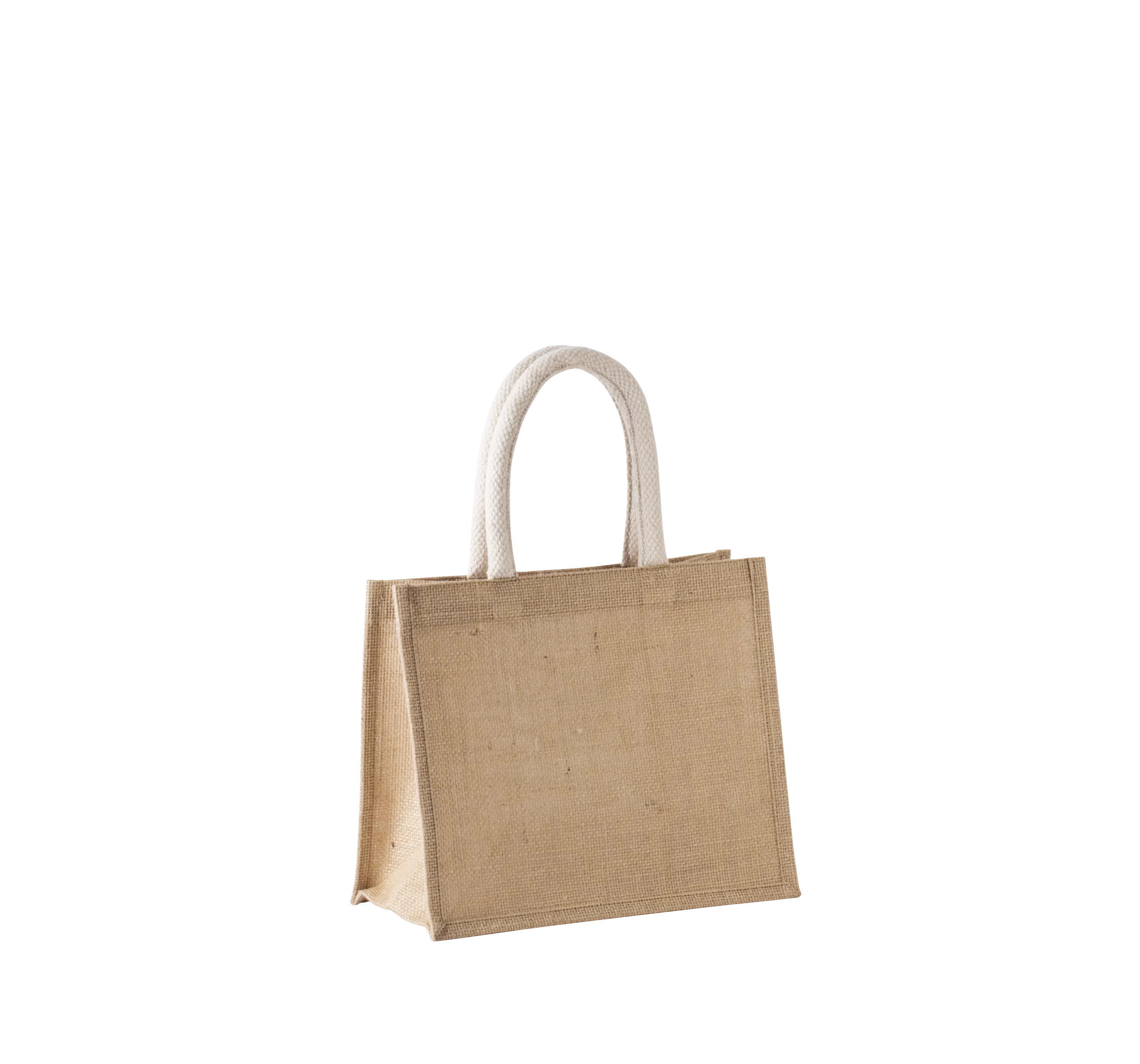 Bolsa estilo tote de tela de yute, modelo mediano