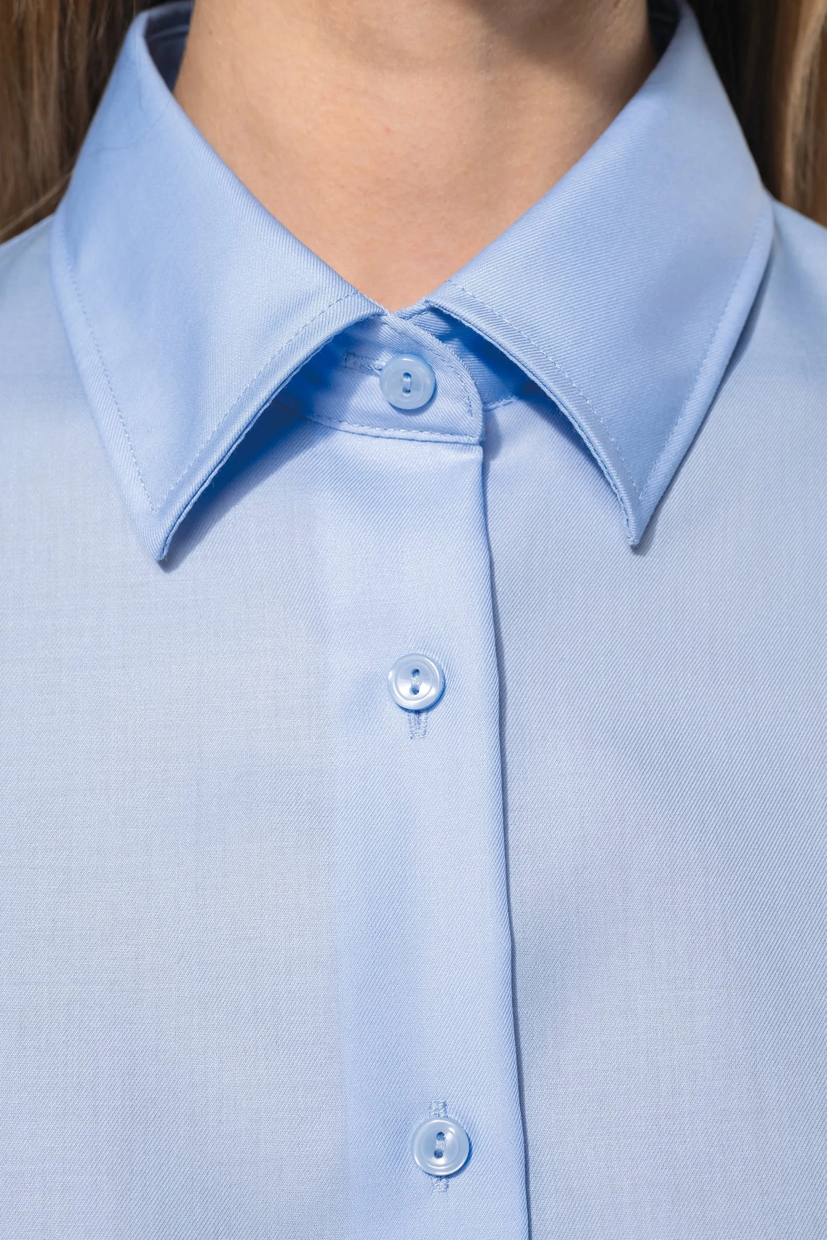Camisa no-plancha manga corta mujer