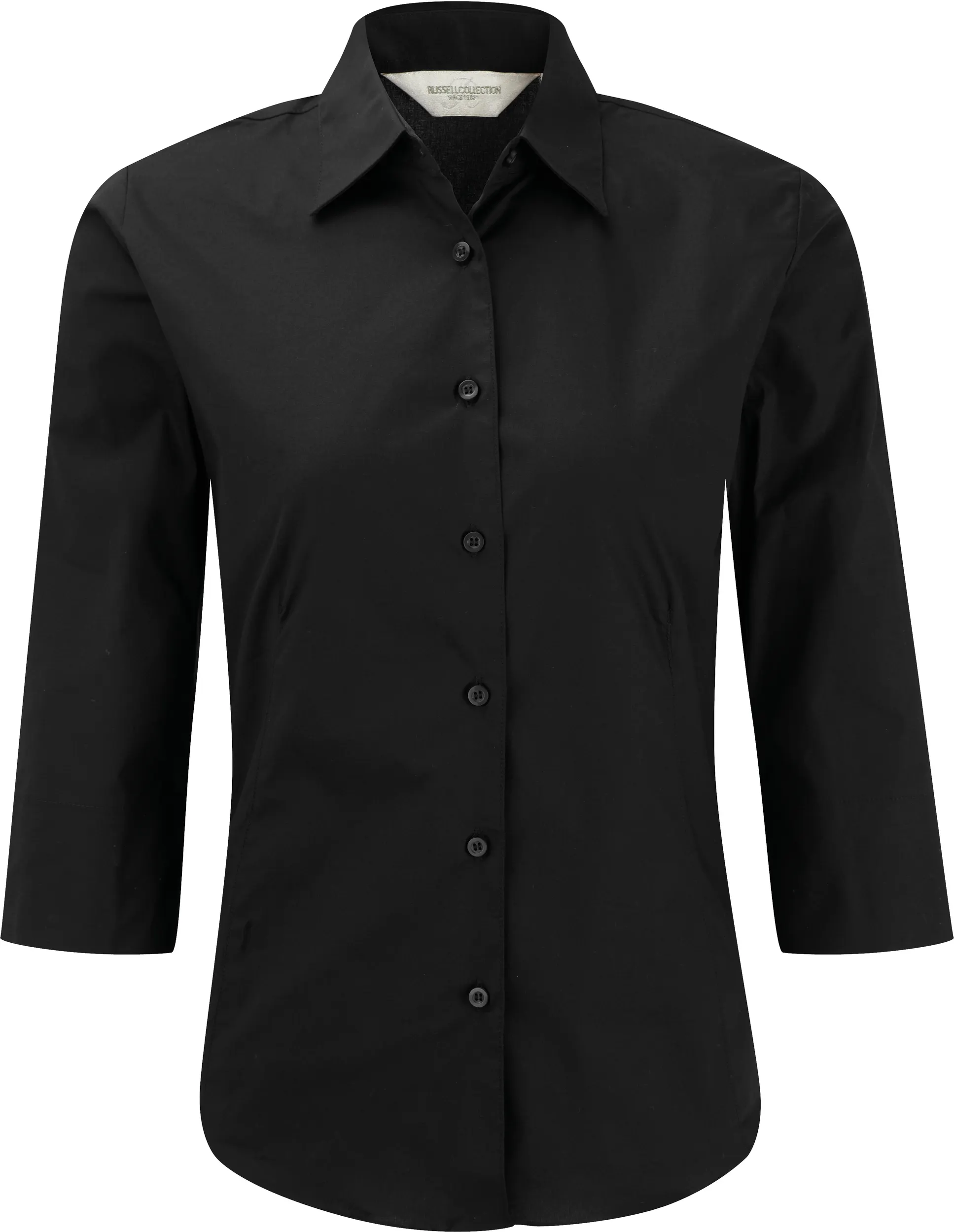 Camisa entallada mangas 3/4 mujer